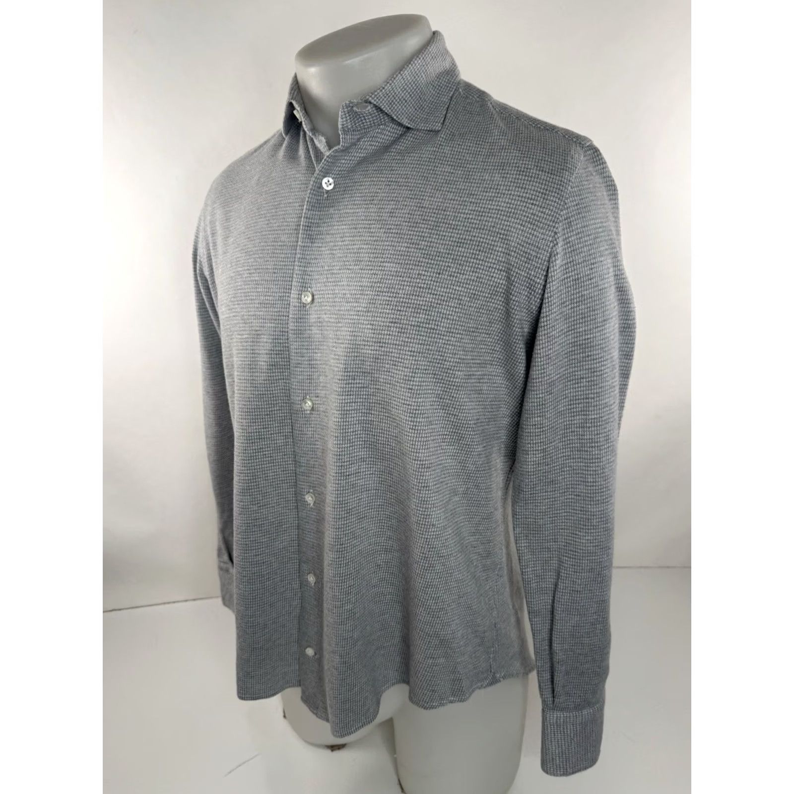 Eleventy ELEVENTY Shirt Gray S Long Sleeve Button-Up 40 15 3/4 SMALL Size US S / EU 44-46 / 1 - 2 Thumbnail