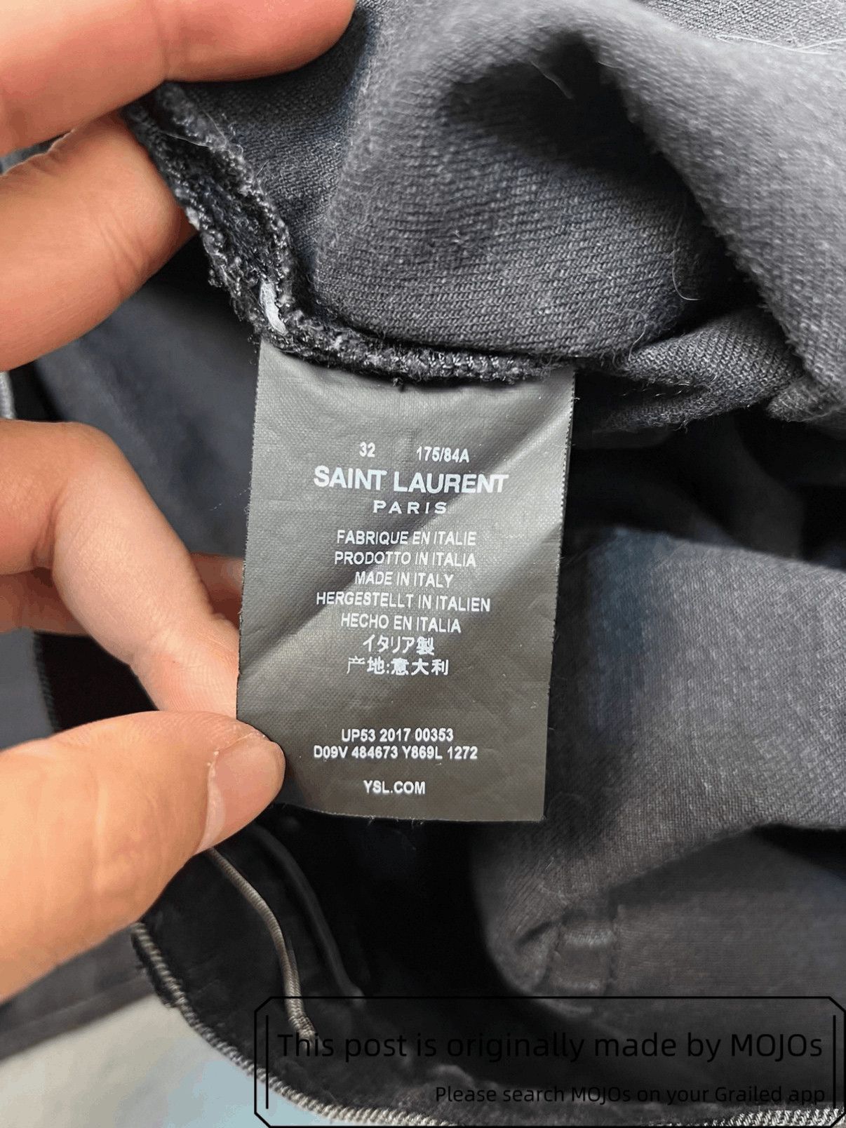 Saint Laurent Paris Sz 32 Saint Laurent Paris 17AW Wax Splash Denim mojos2302 Size US 32 / EU 48 - 8 Thumbnail
