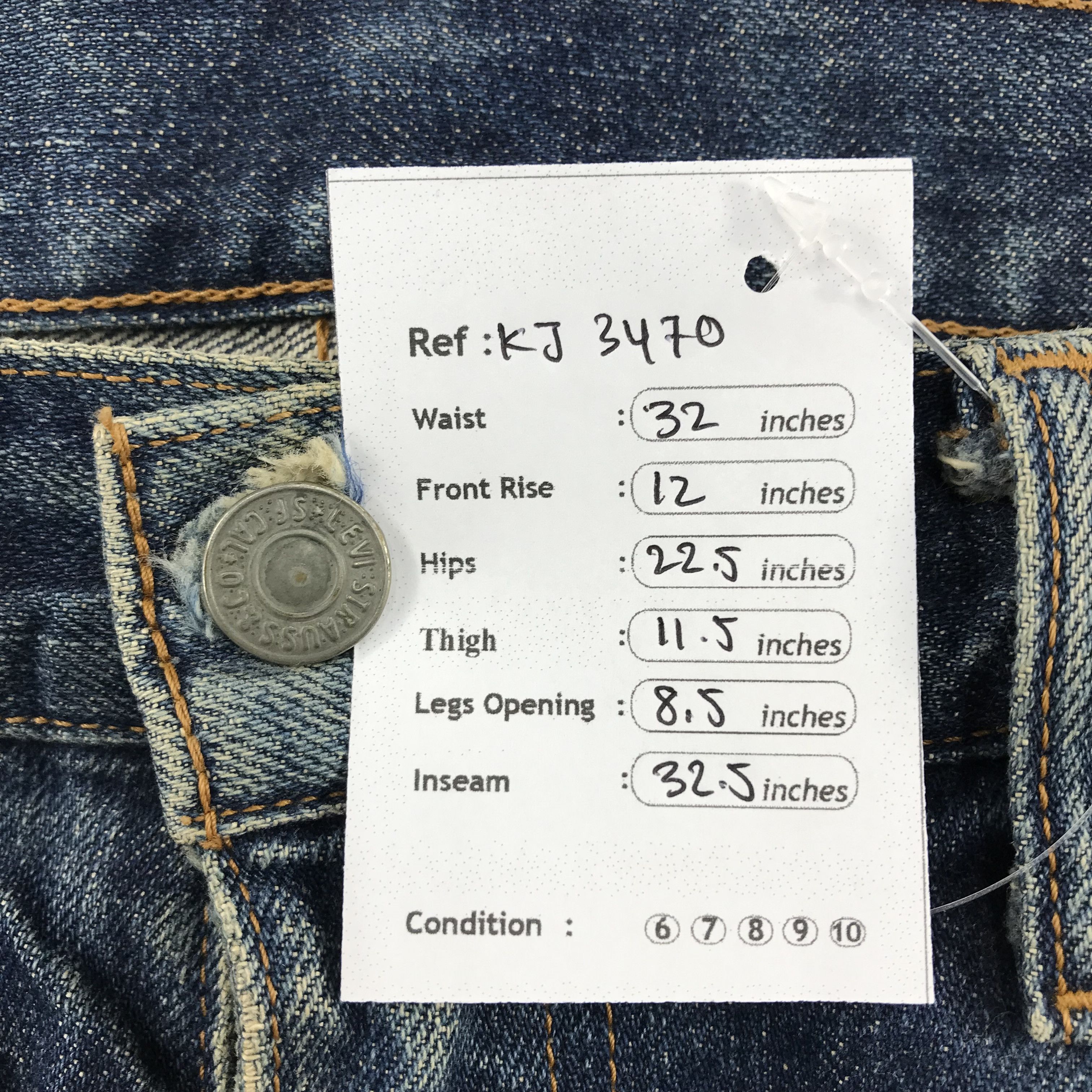 Levi's Vintage Levis 502 Jeans Selvedge Distressed Denim KJ3470 Size US 32 / EU 48 - 20 Thumbnail