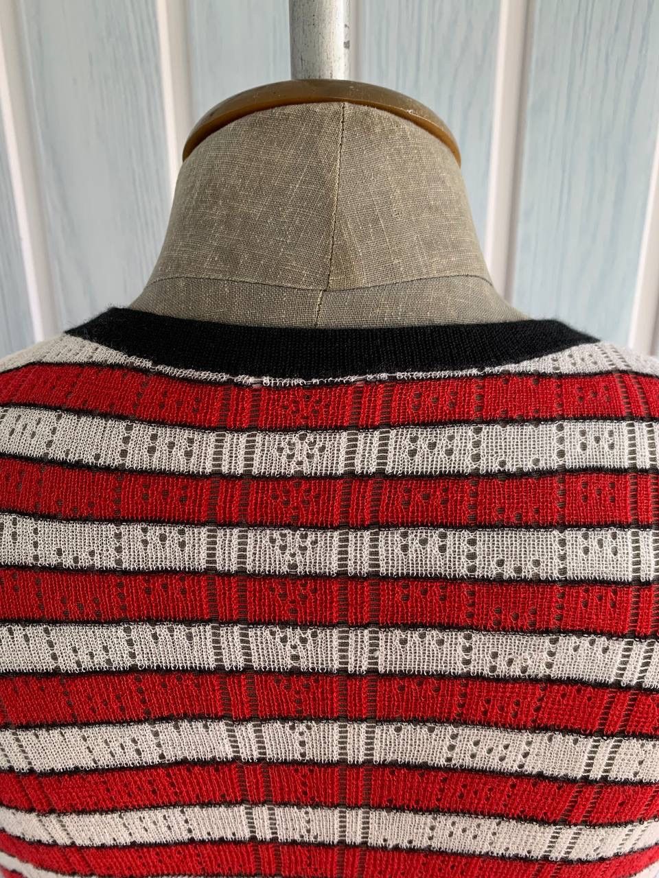 Miu Miu Miu Miu Multicolor Cashmere & Silk Knit Striped Mini Top Size S / US 4 / IT 40 - 8 Thumbnail