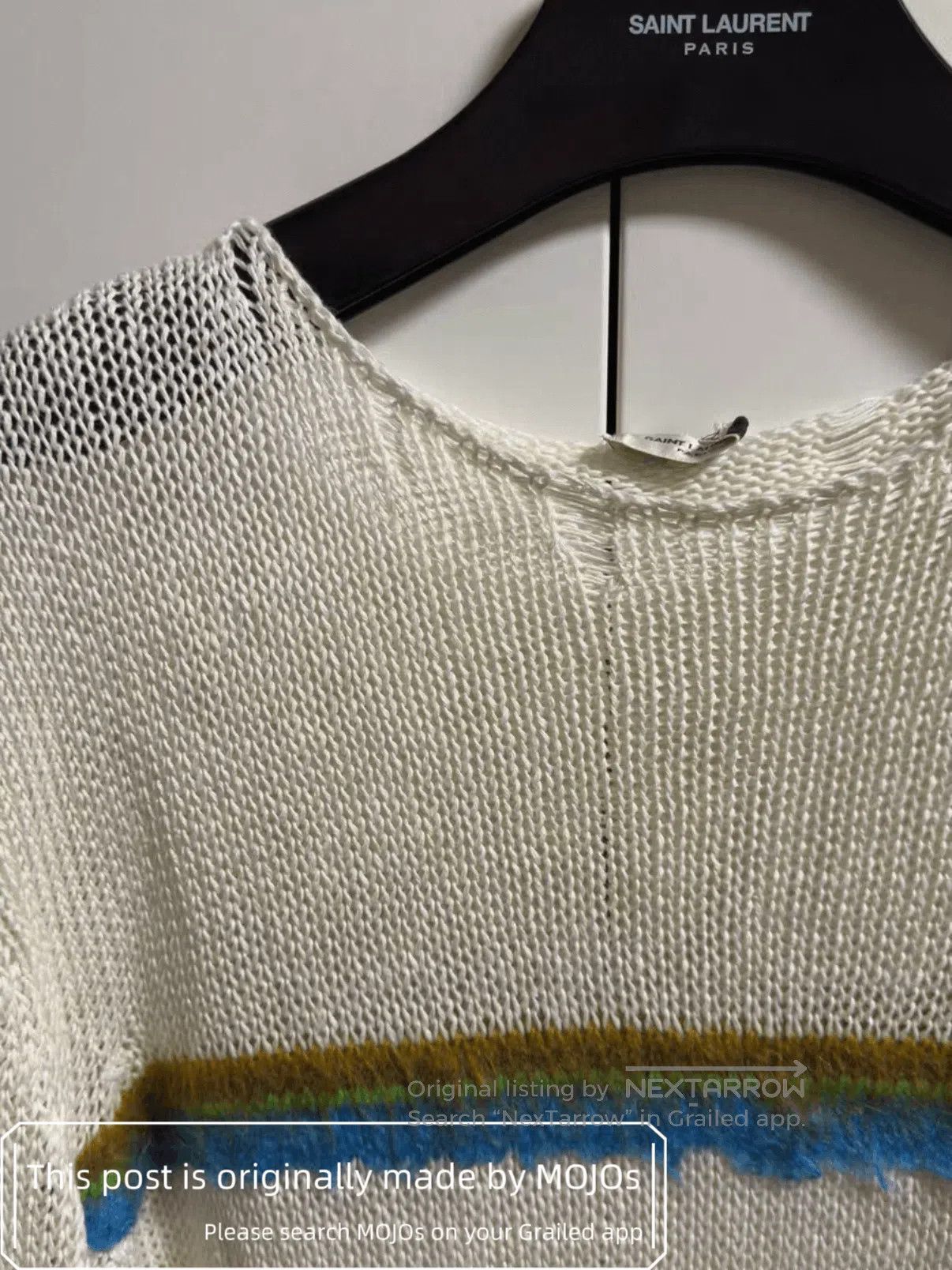 Saint Laurent Paris Saint Laurent Paris Linen Joint Mohair Knitwear mojos145924 Size US M / EU 48-50 / 2 - 2 Thumbnail
