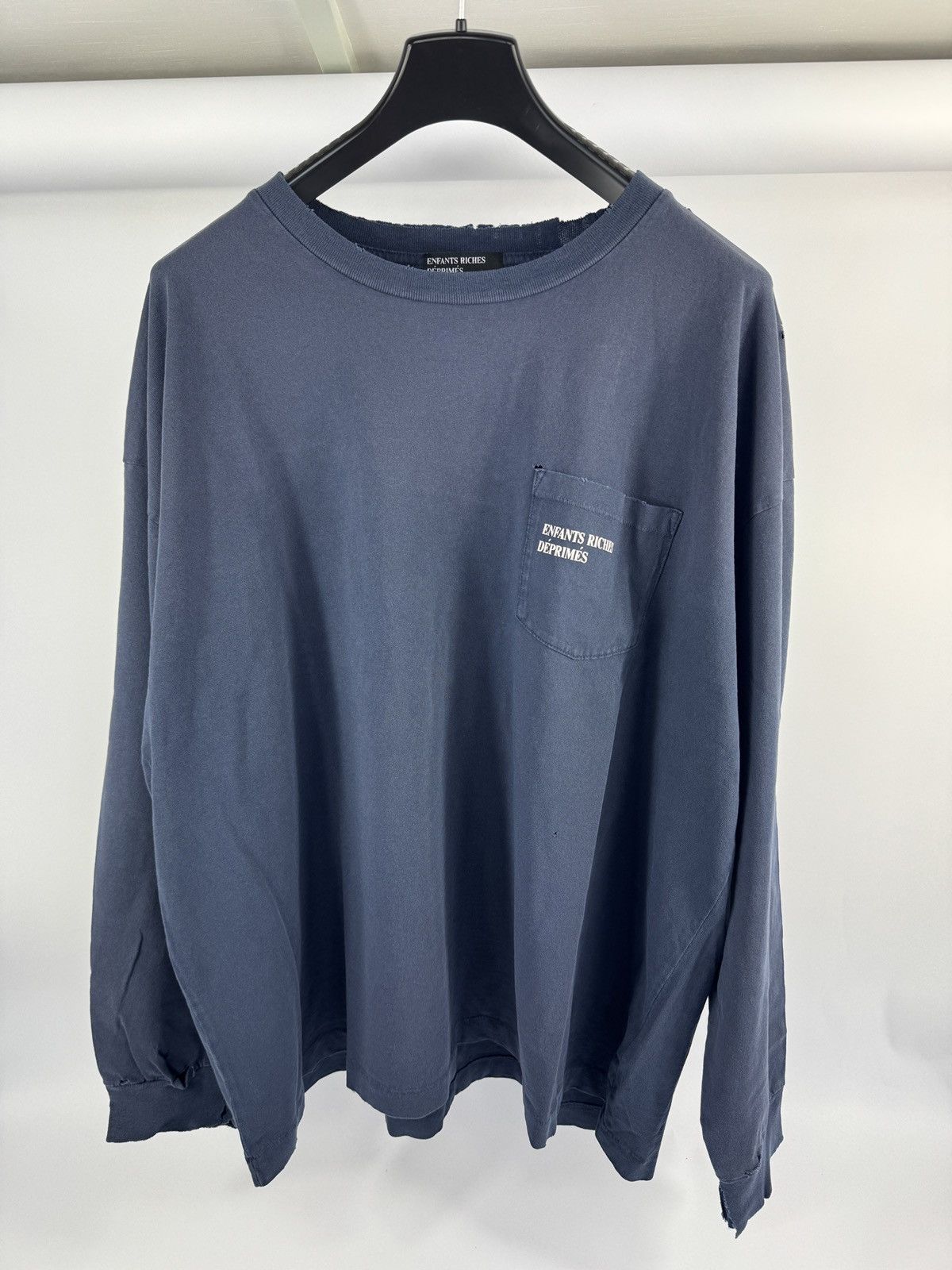 Enfants Riches Deprimes CLASSIC LOGO POCKET FADED DISTRESSED LONG SLEEVE T-SHIRT Size US XXL / EU 58 / 5 - 1 Thumbnail
