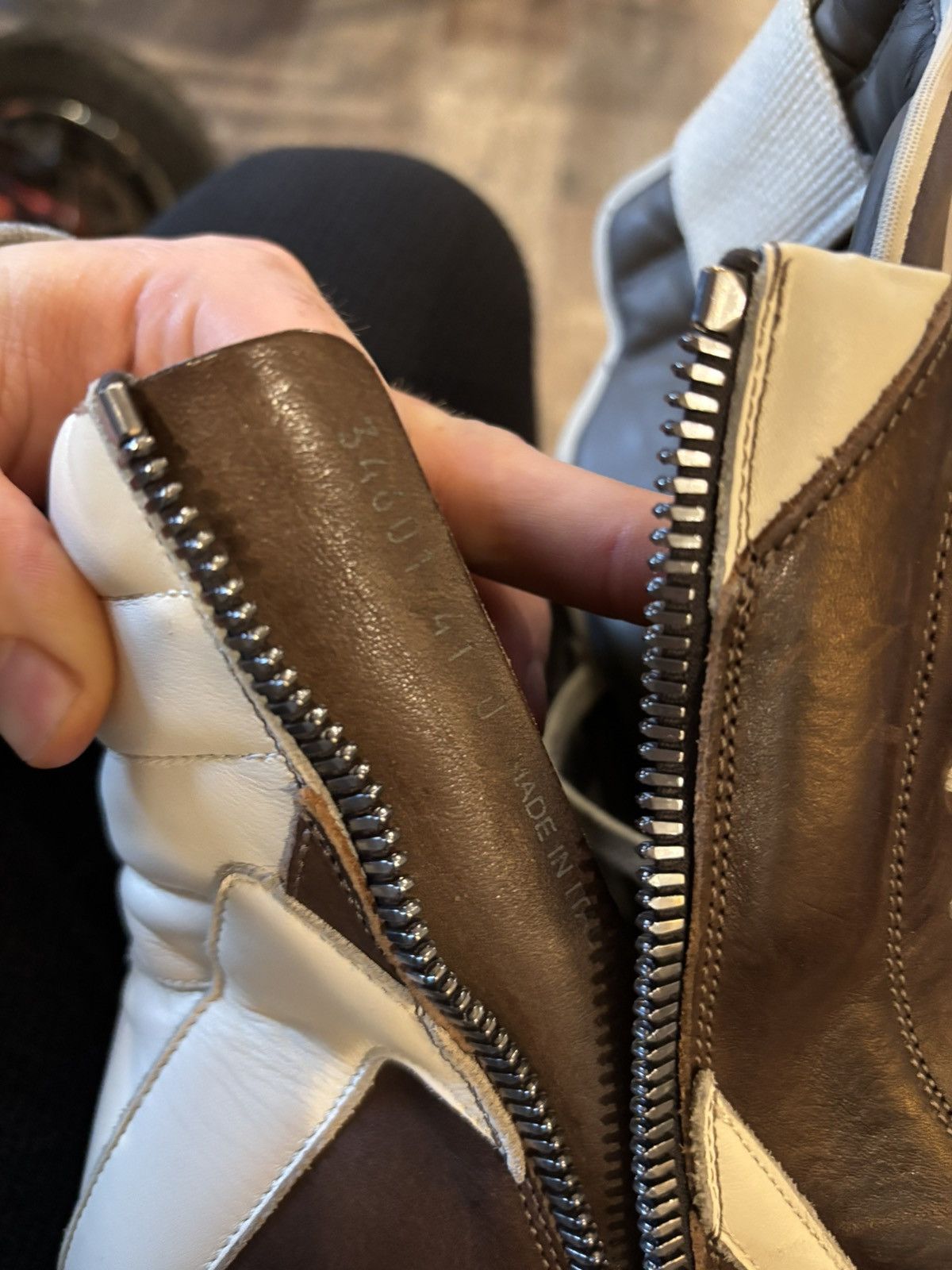 Rick Owens Brown and Milk Geobasket Sneakers Size US 9 / EU 42 - 7 Thumbnail