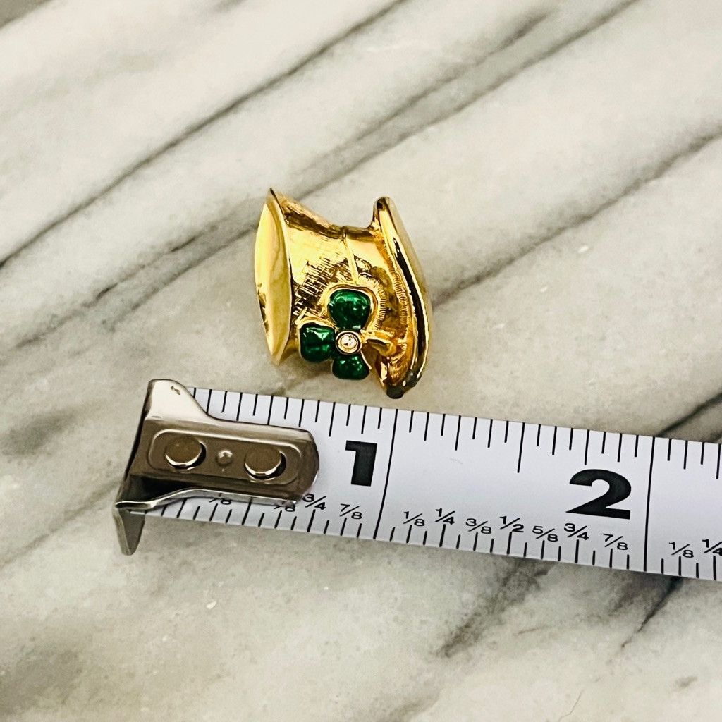 Jewelry Vintage Avon St Patricks Day Hat Pin Gold Toned Metal Size ONE SIZE - 7 Thumbnail