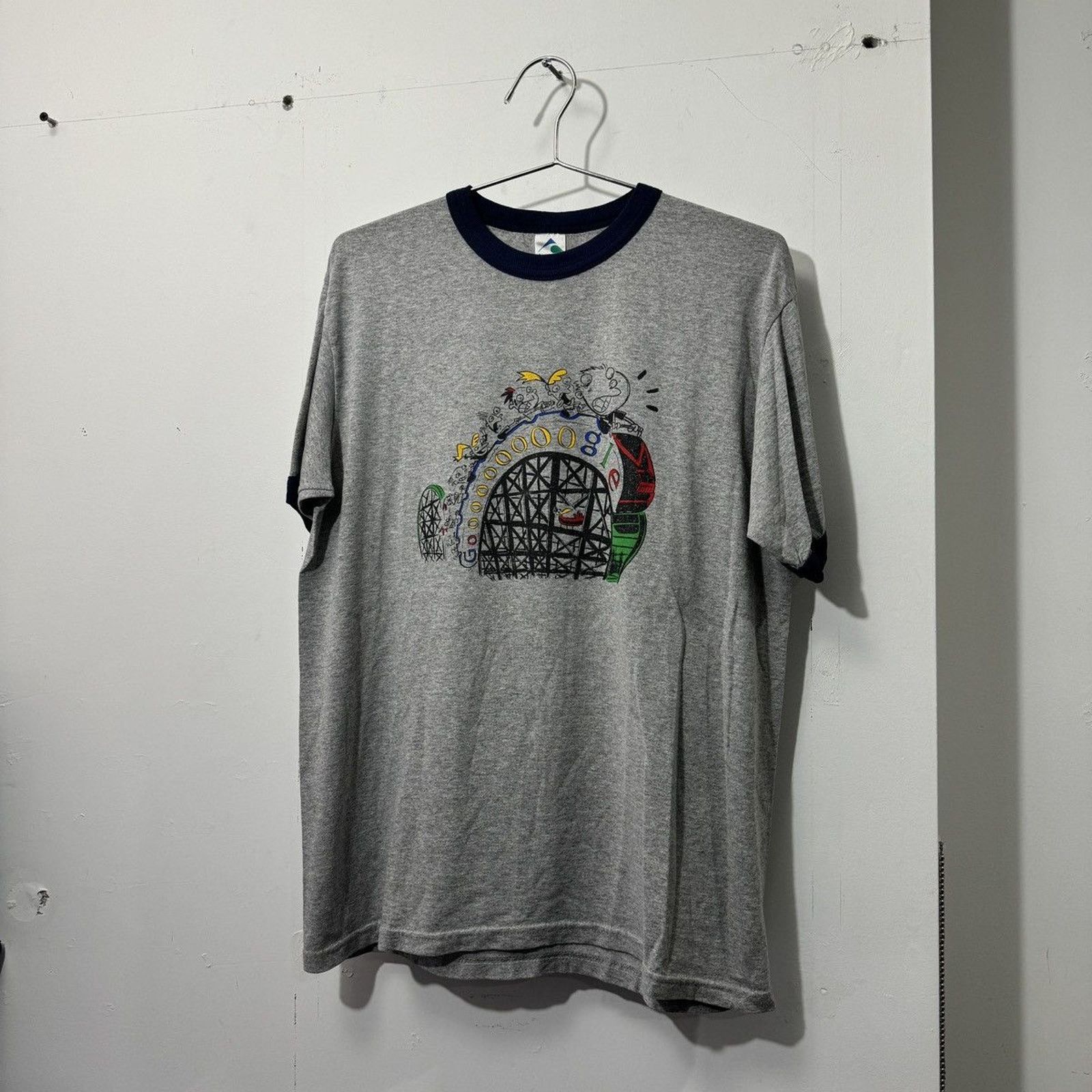 Vintage Google Rollercoaster Ringer Tee Size US L / EU 52-54 / 3 - 6 Thumbnail