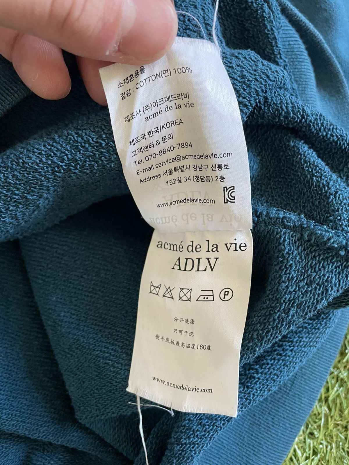 Acme Clothing ADLV Acme De La Vie Hoodie Greenish Blue Sz 2 (Fits Mens XL) Size US XL / EU 56 / 4 - 8 Thumbnail