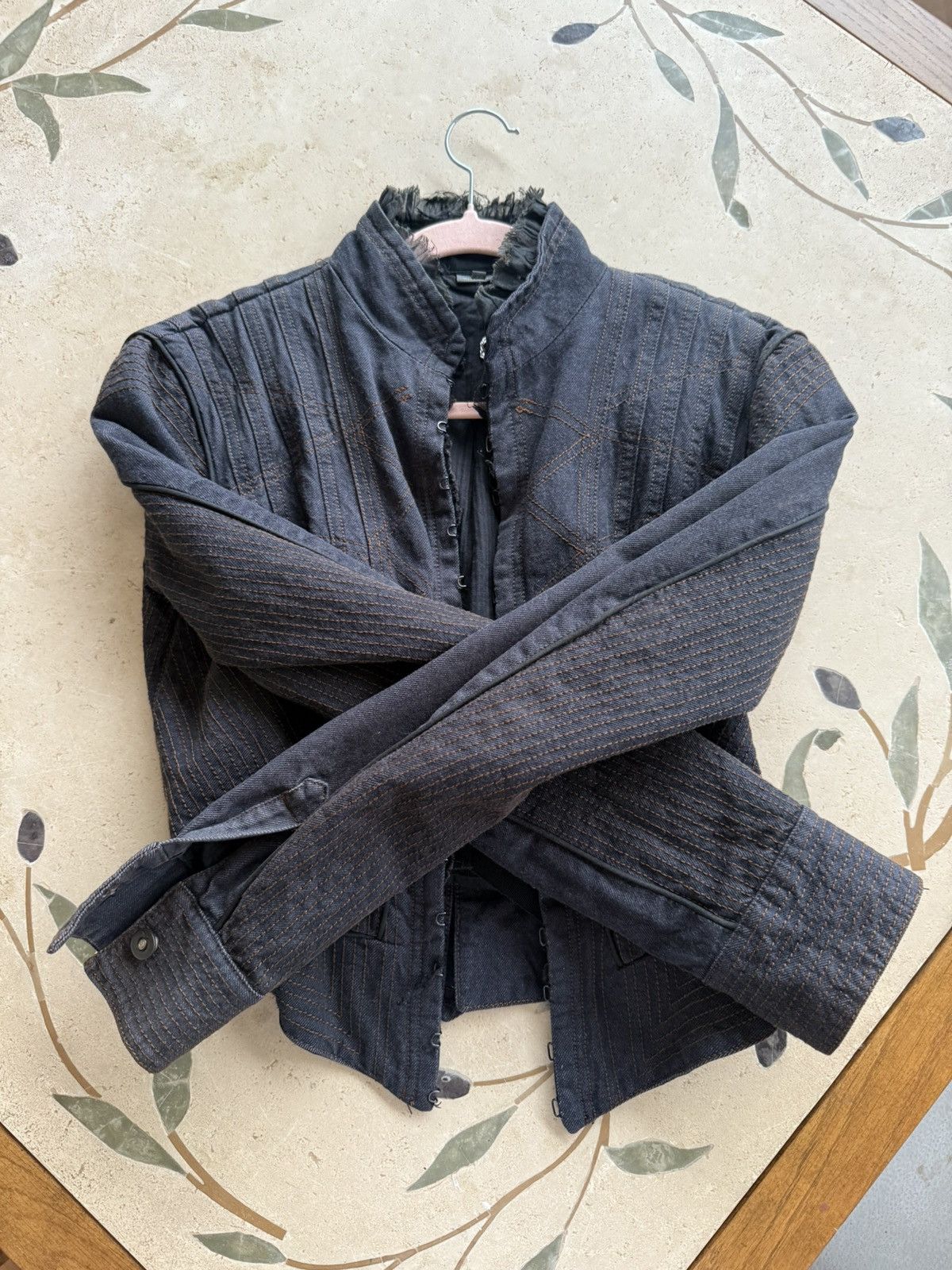 Alexander McQueen Alexander Mcqueen Vintage Corset Denim Jacket Size S / US 4 / IT 40 - 10 Thumbnail