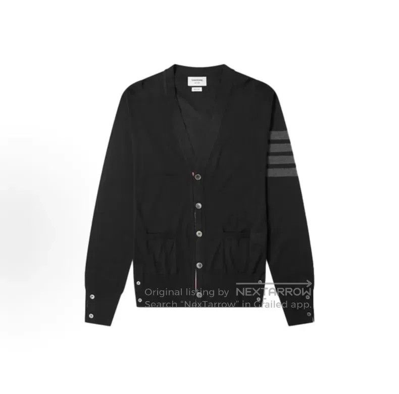 Thom Browne Thom Browne Classic Striped Wool Knit V-Neck Cardigan Swea Size US M / EU 48-50 / 2 - 3 Thumbnail