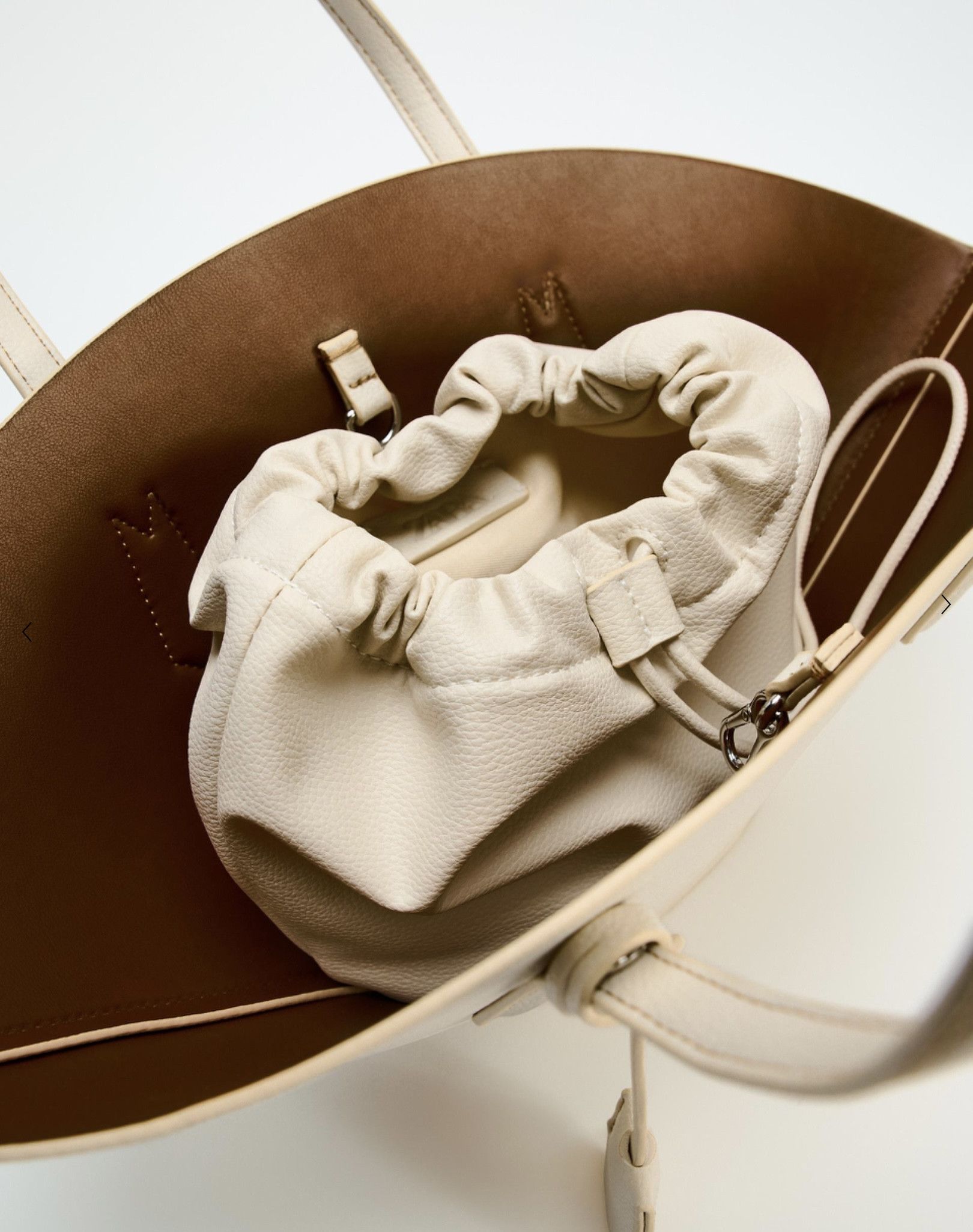 Zara Zara basket bag ECRU BNWT Size ONE SIZE - 2 Thumbnail