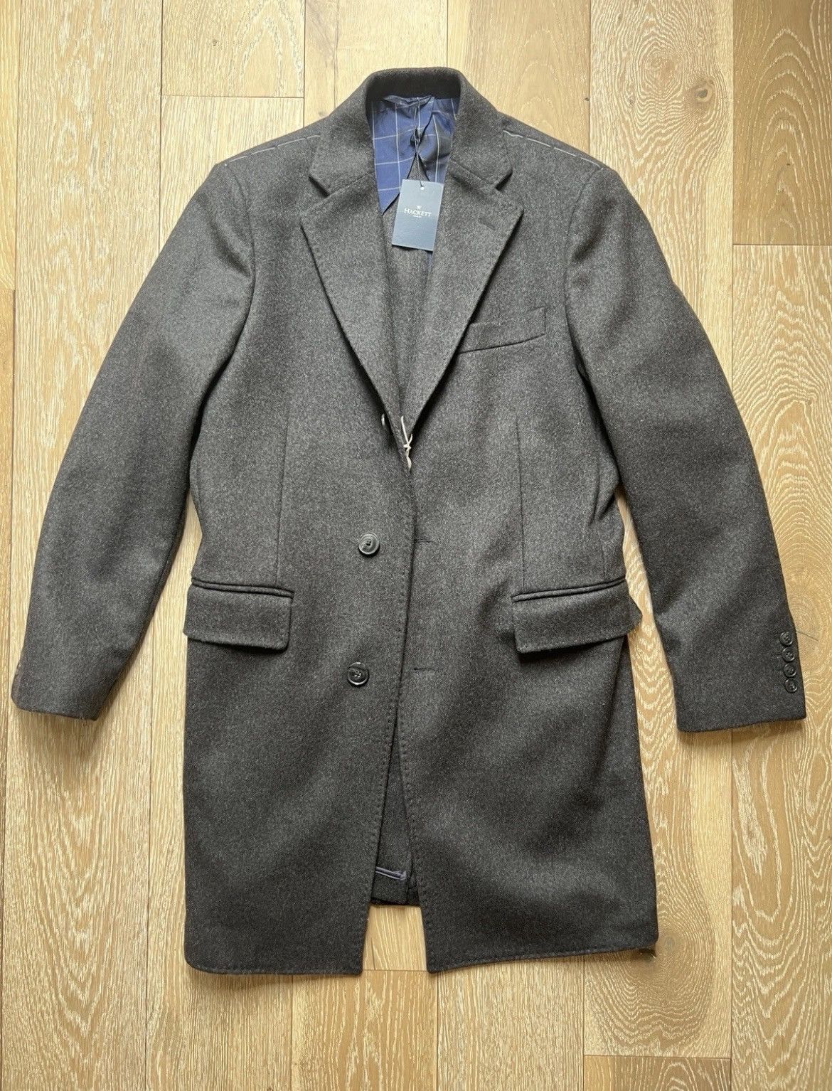 Hackett Hackett London Men’s Wool Cashmere Coat NWT Size US M / EU 48-50 / 2 - 4 Thumbnail