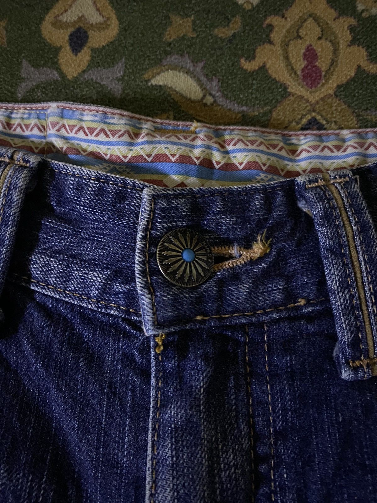 Edwin × If Six Was Nine × Le Grande Bleu (L.G.B.) 🔥RARE🔥Vintage Edwin Exclusive Flare Distressed Denim Size US 32 / EU 48 - 8 Thumbnail