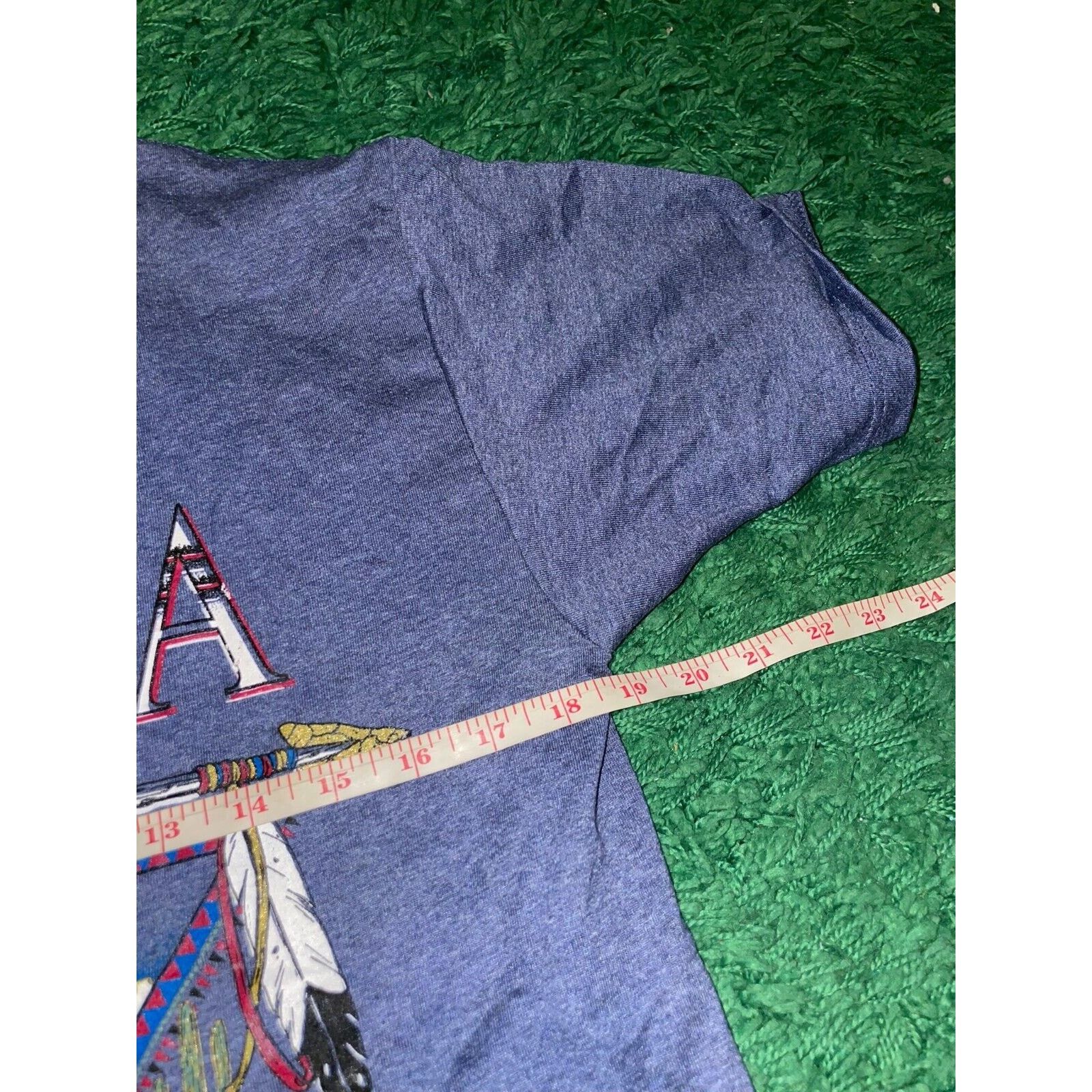 Jerzees Vintage Arizona Shirt Blue Native American Mountain Tee 90s Size US M / EU 48-50 / 2 - 9 Thumbnail