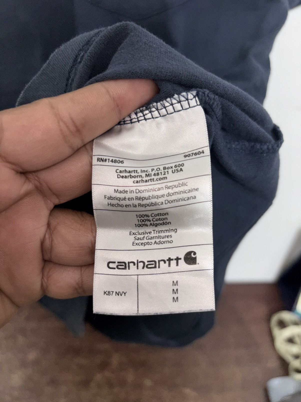 Carhartt Carhartt Workwear Pocket T-Shirt Navy – Loose Fit Size L Size US XXL / EU 58 / 5 - 6 Thumbnail