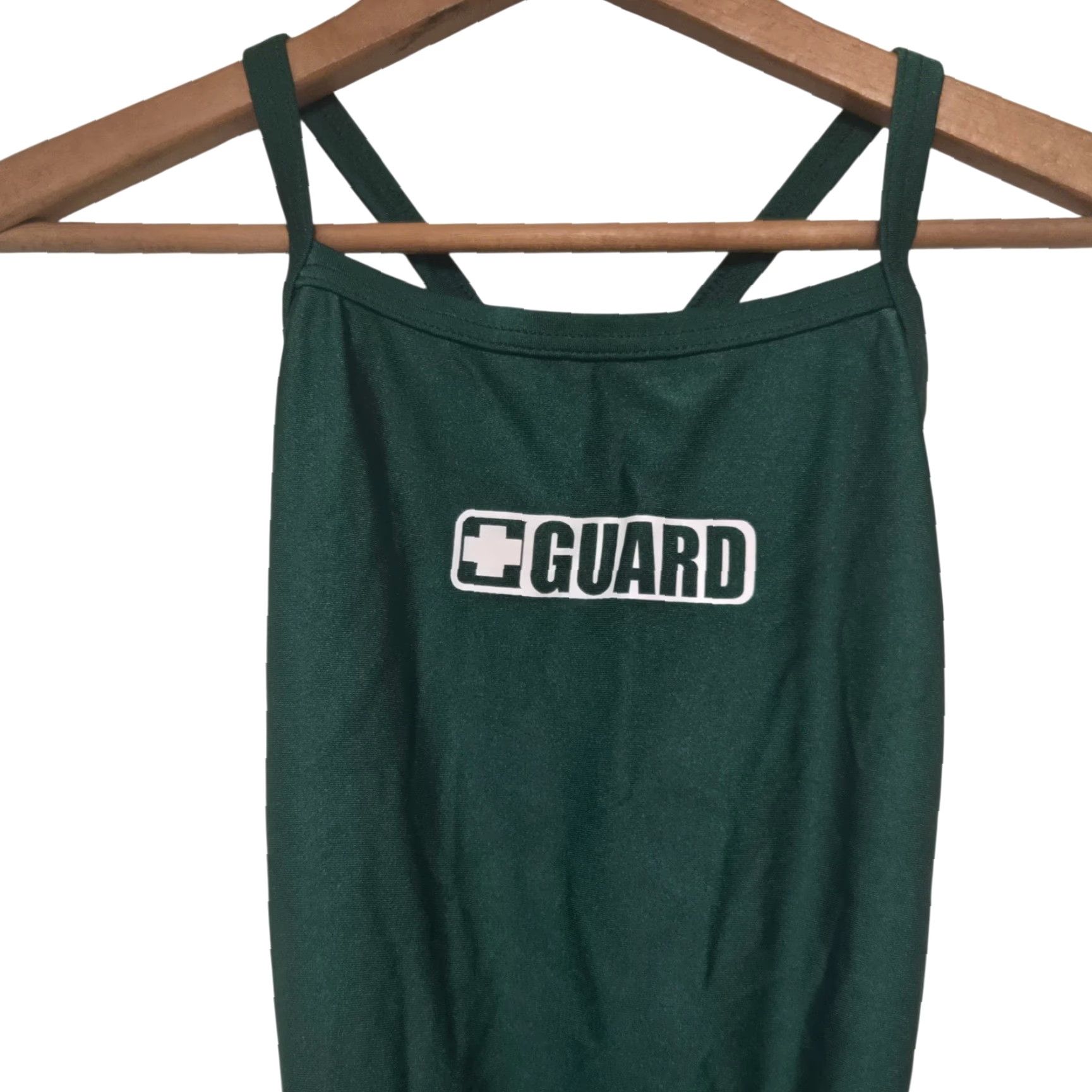 Vintage DOLFIN Lifeguard One Piece Green White 32 NWT Womens Guard DBX Back 1-Piece Size XXS / US 00 / IT 34 - 4 Thumbnail