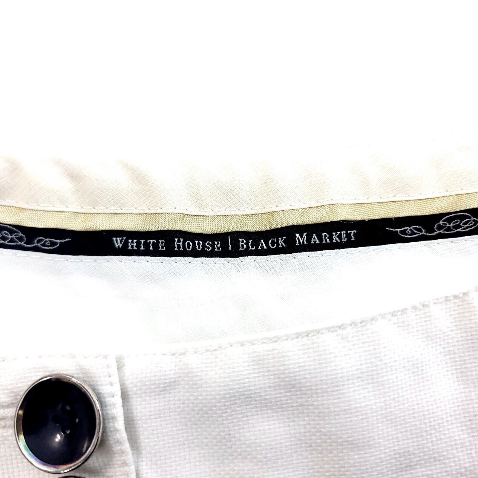 White House Black Market White House Black Market White Denim Mid Rise Size 4 Jean Sh Size 27" / US 4 / IT 40 - 5 Thumbnail