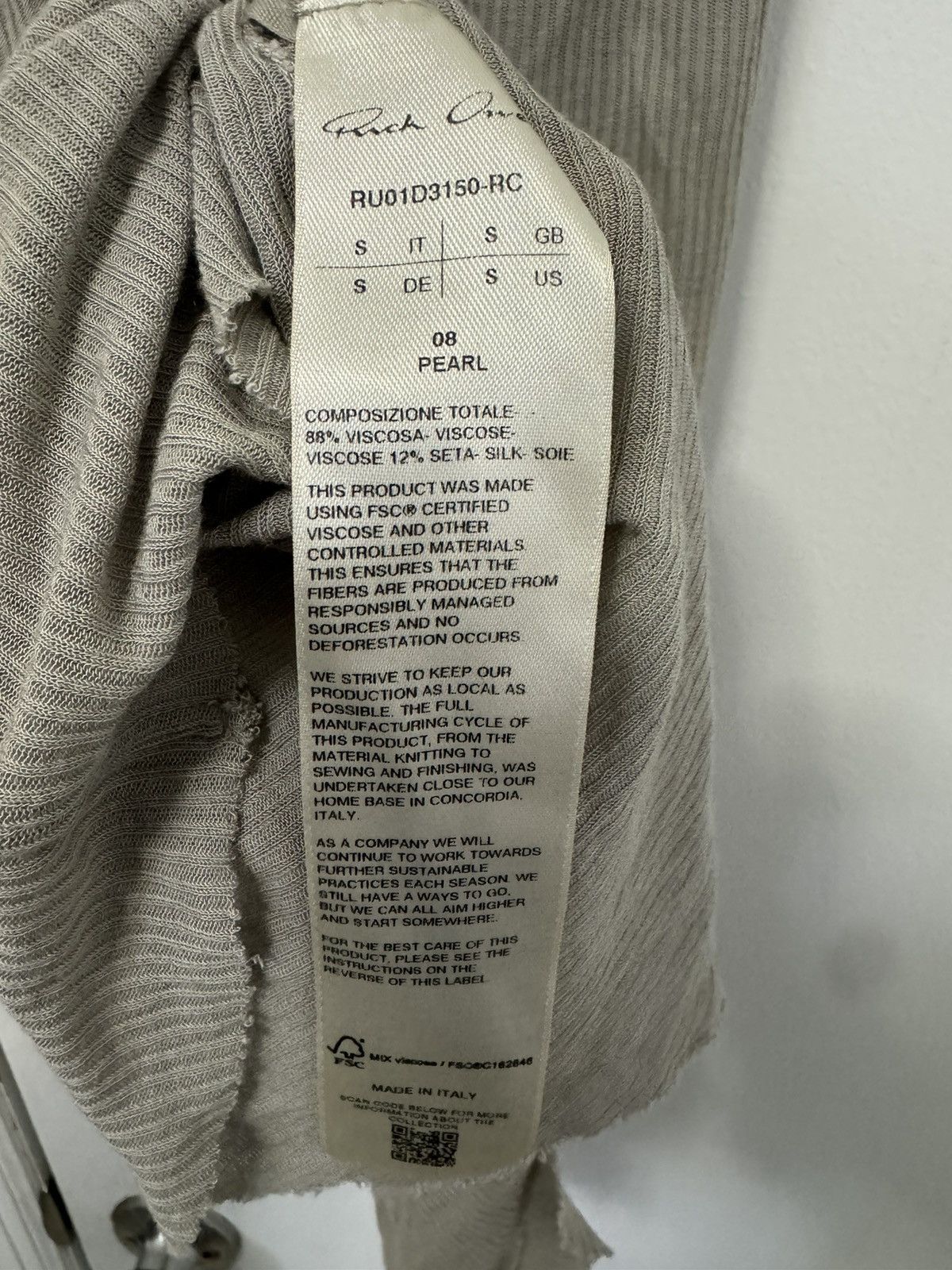 Rick Owens Rick Owens Pearl Tank Size US S / EU 44-46 / 1 - 4 Thumbnail