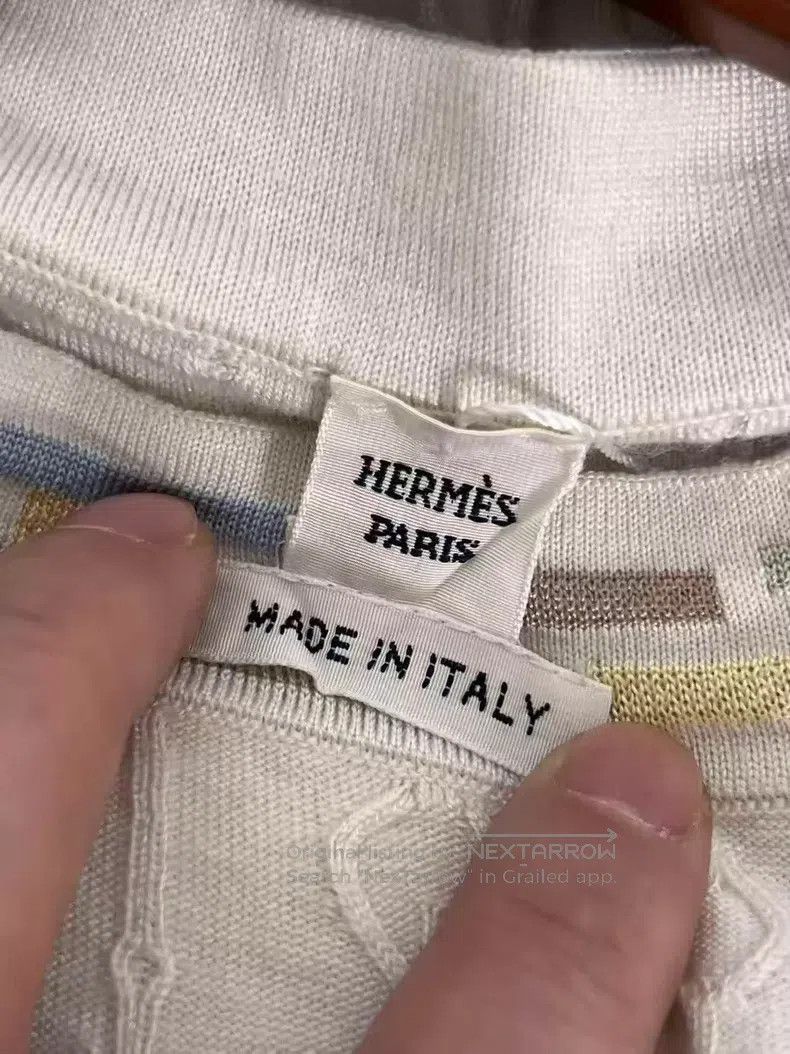 Hermes Hermes Chain Texture Jacquard Round Neck Long Sleeve Cashm Size XXS / US 00 / IT 34 - 4 Thumbnail