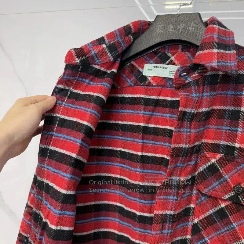 Off-White Off-White Red Check Long Sleeve Shirt . Size US M / EU 48-50 / 2 - 8 Thumbnail