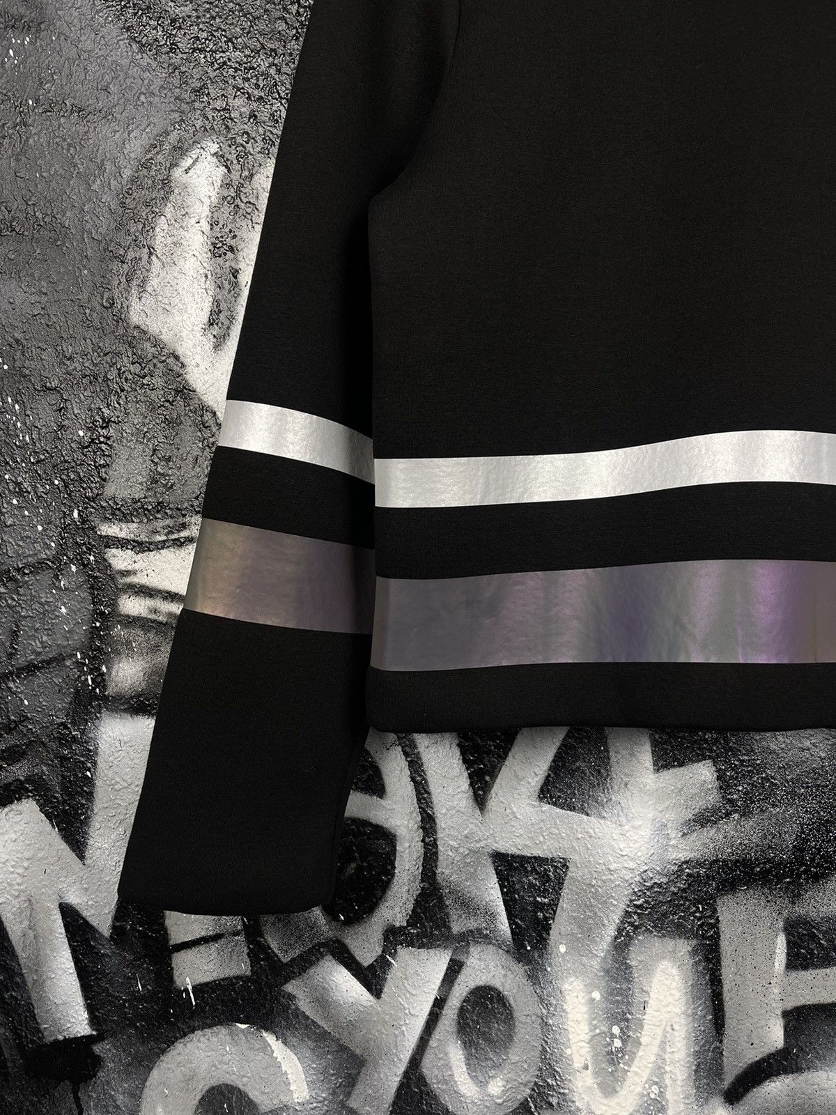 Alexander Wang × T by Alexander Wang T By Alexander Wang Oversized Sweatshirt Reflective Stripe Size S / US 4 / IT 40 - 6 Thumbnail