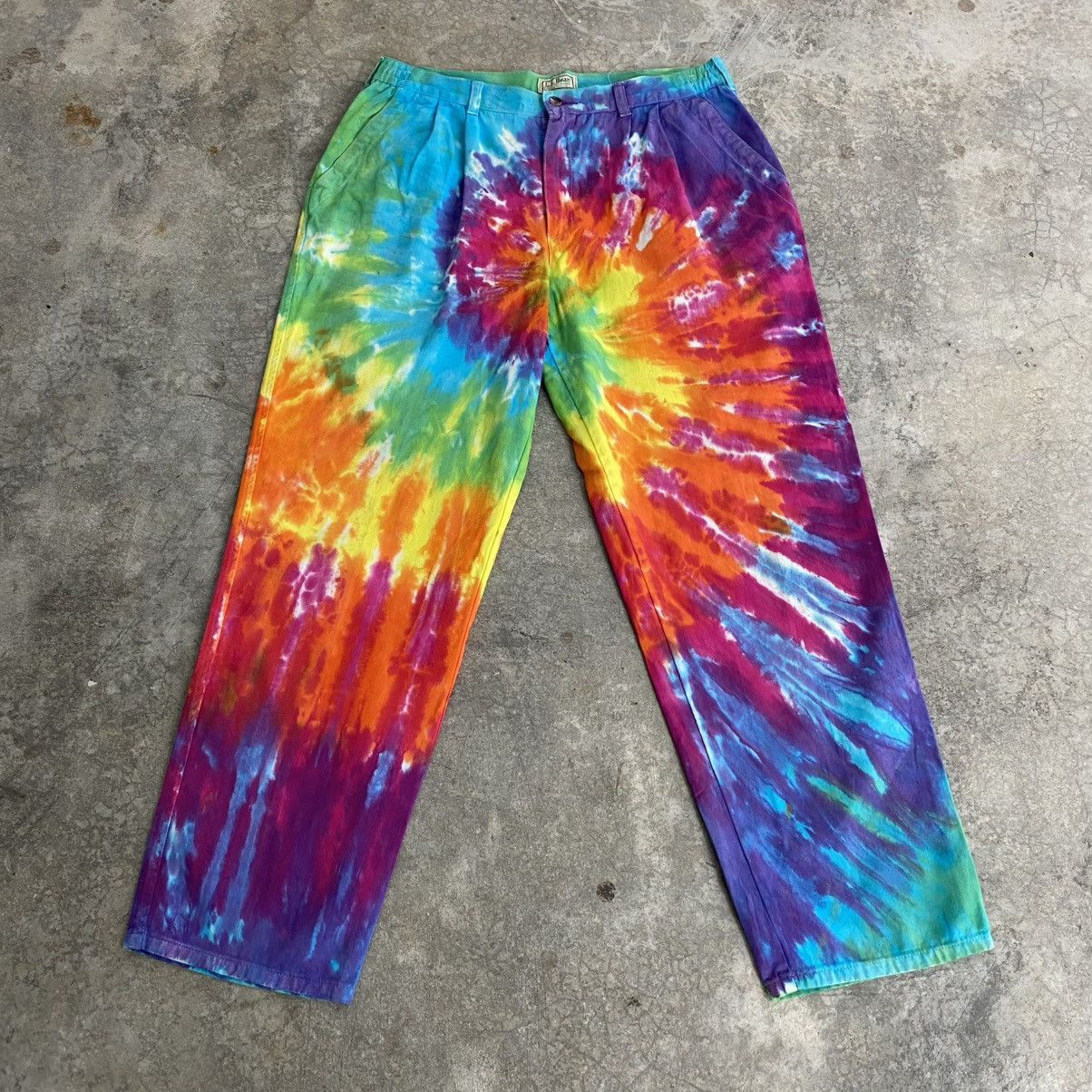 L.L. Bean Vintage 1980’s LL Bean Psychedelic Pleated Wide Pants Size US 34 / EU 50 - 2 Thumbnail