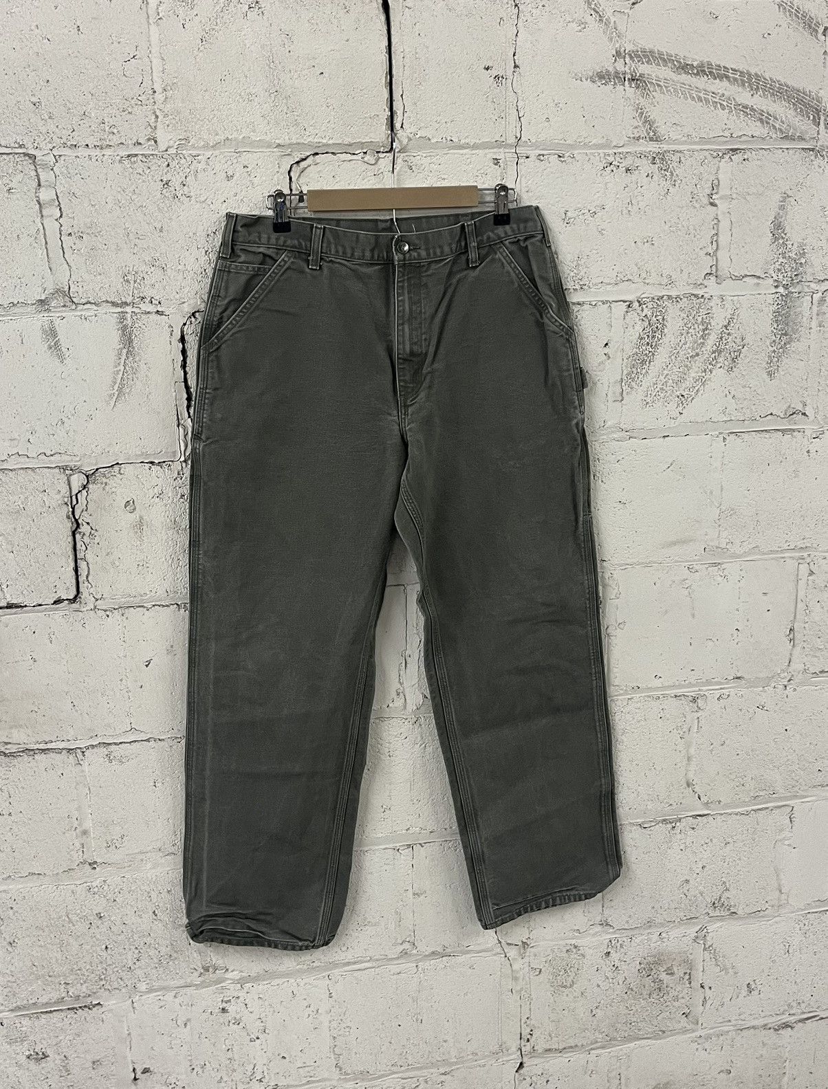 Carhartt Carhartt carpenter cargo pants vintage baggy moss green Size US 34 / EU 50 - 8 Thumbnail