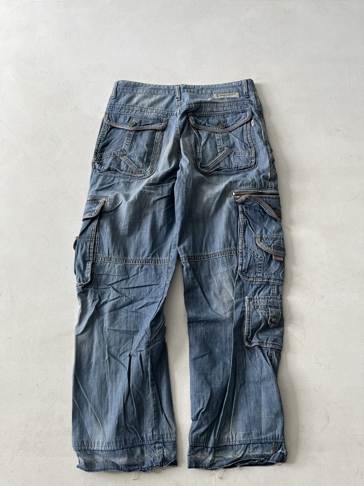 20471120 × If Six Was Nine Vntage 90s baggy wide parachute cargo washed denim Y2K Jeans Size US 32 / EU 48 - 11 Thumbnail