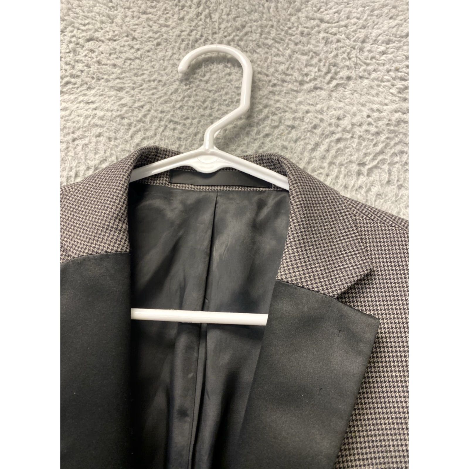 Topman TOPMAN Blazer Mens 40 Slim Brown Houndstooth 2 Button Sport Coat Jacket 67-61 Size 40R - 3 Thumbnail