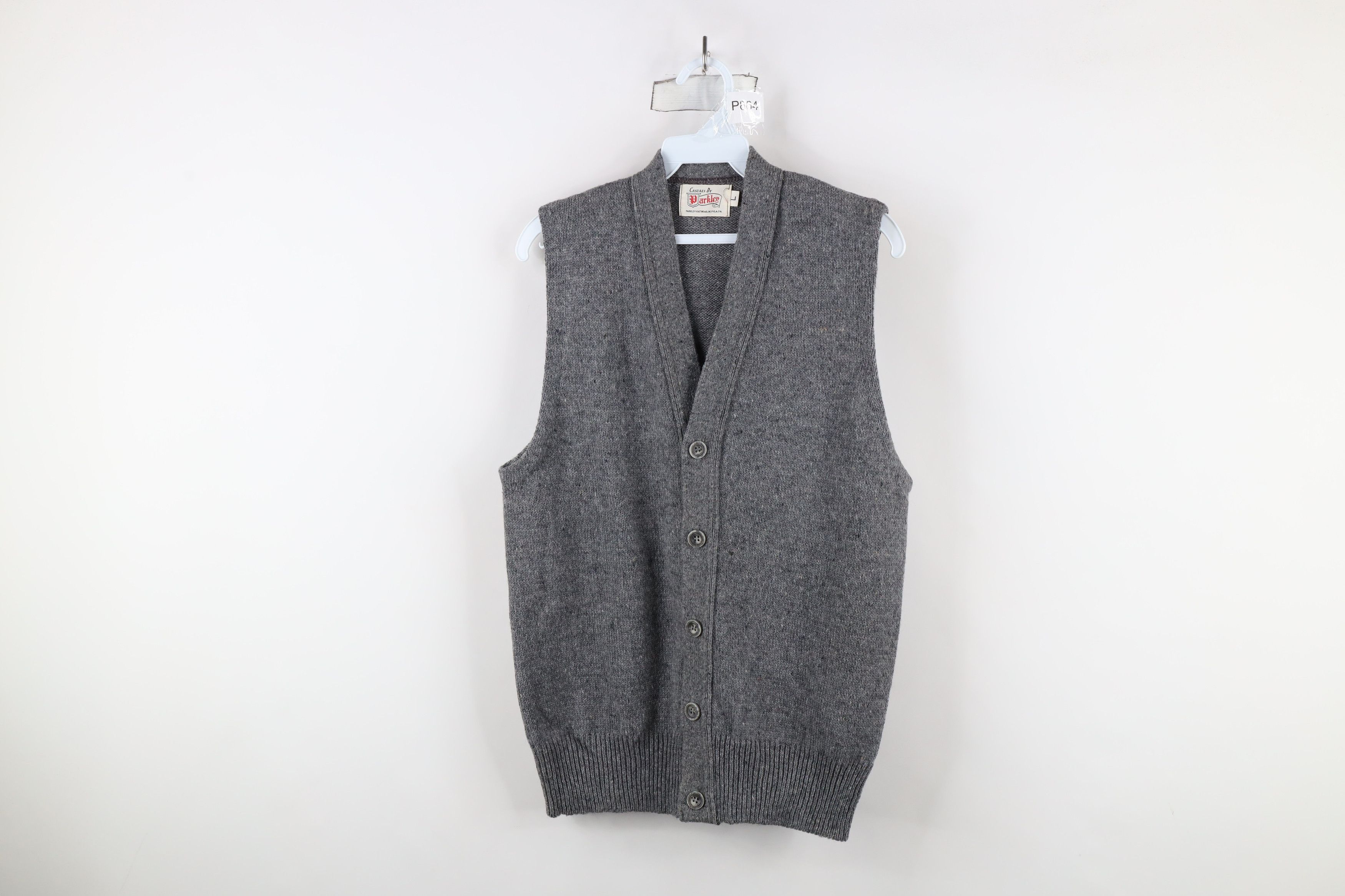 Vintage Vintage 50s 60s Rockabilly Fleck Wool Knit Sweater Vest USA Size US L / EU 52-54 / 3 - 1 Thumbnail