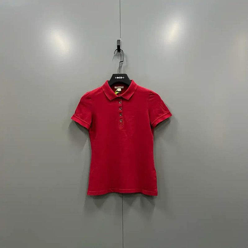 Burberry Burberry Red Cotton Short Sleeve T-Shirt Size XS / US 0-2 / IT 36-38 - 1 Thumbnail