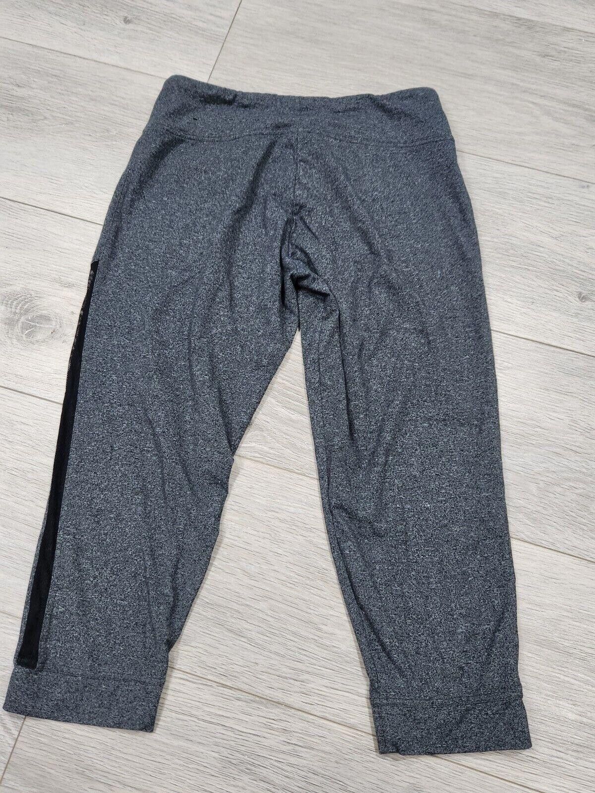 Designer Victoria Sport Leggings Large Capri Length Gray Black Size 36" / US 14 / IT 50 - 2 Thumbnail