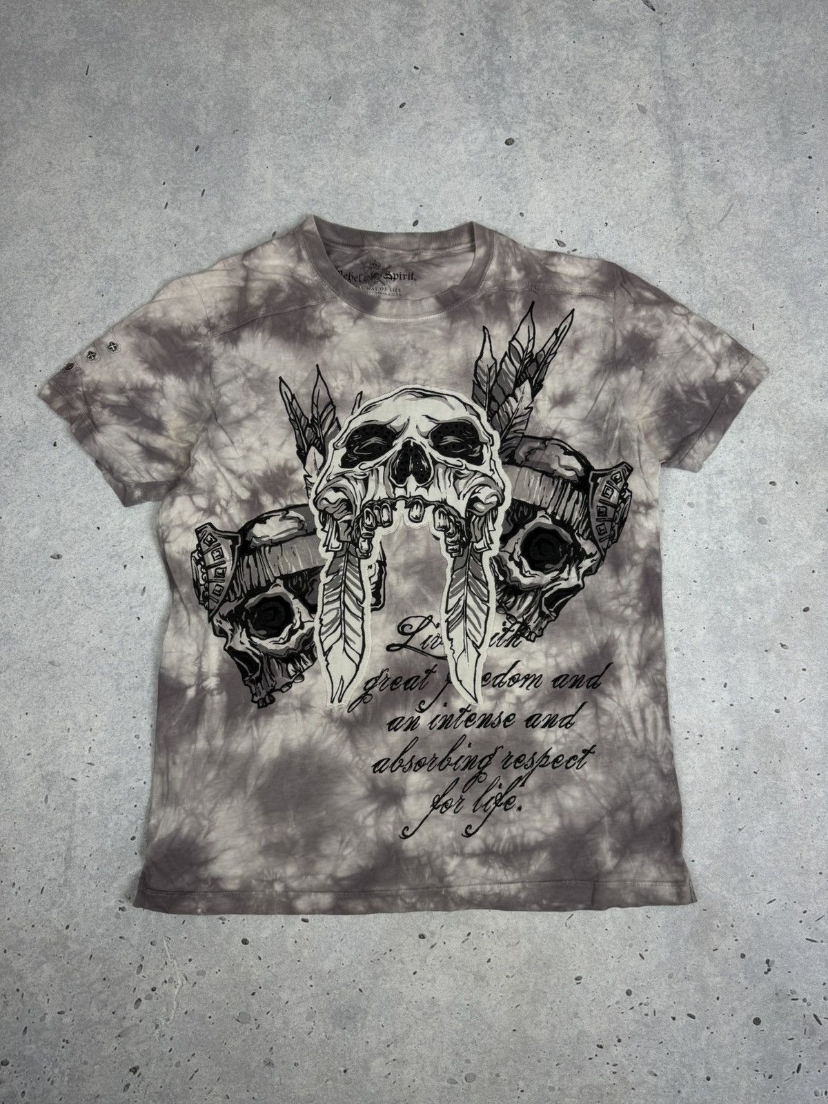 Affliction If Six Was Nine Affliction Style Skull Tee Y2K Size US L / EU 52-54 / 3 - 1 Thumbnail