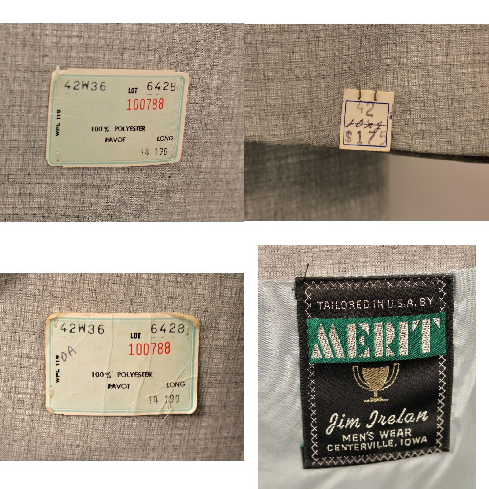 Vintage VINTAGE Men’s VTG NOS 70s Light Grey Leisure Suit Sz 42 Long 1970s Polyester Disco 3 PC Mens Size 42R - 9 Thumbnail