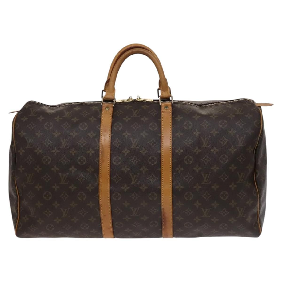 Louis Vuitton Keepall 55 Brown Canvas Travel Bag (Pre-Owned) Size ONE SIZE - 1 Thumbnail