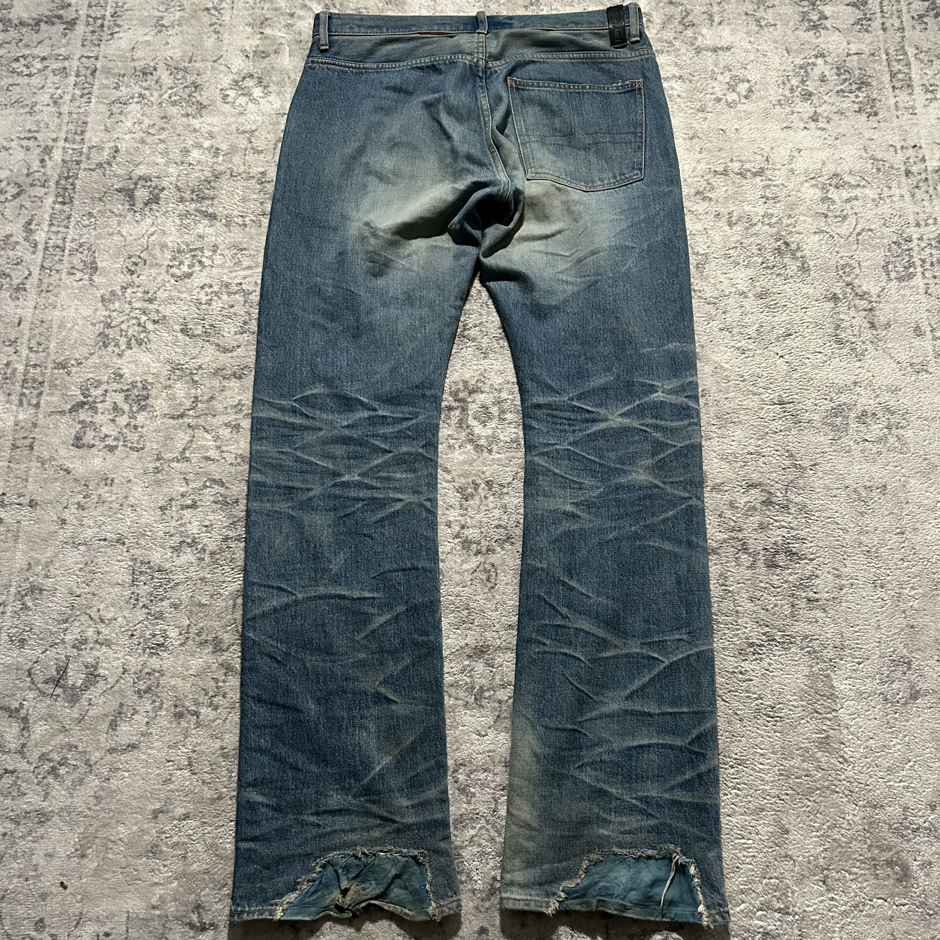 Isamu Katayama Backlash Isamu Katayama Backlash Leather Repaired Jeans Size US 33 - 8 Thumbnail