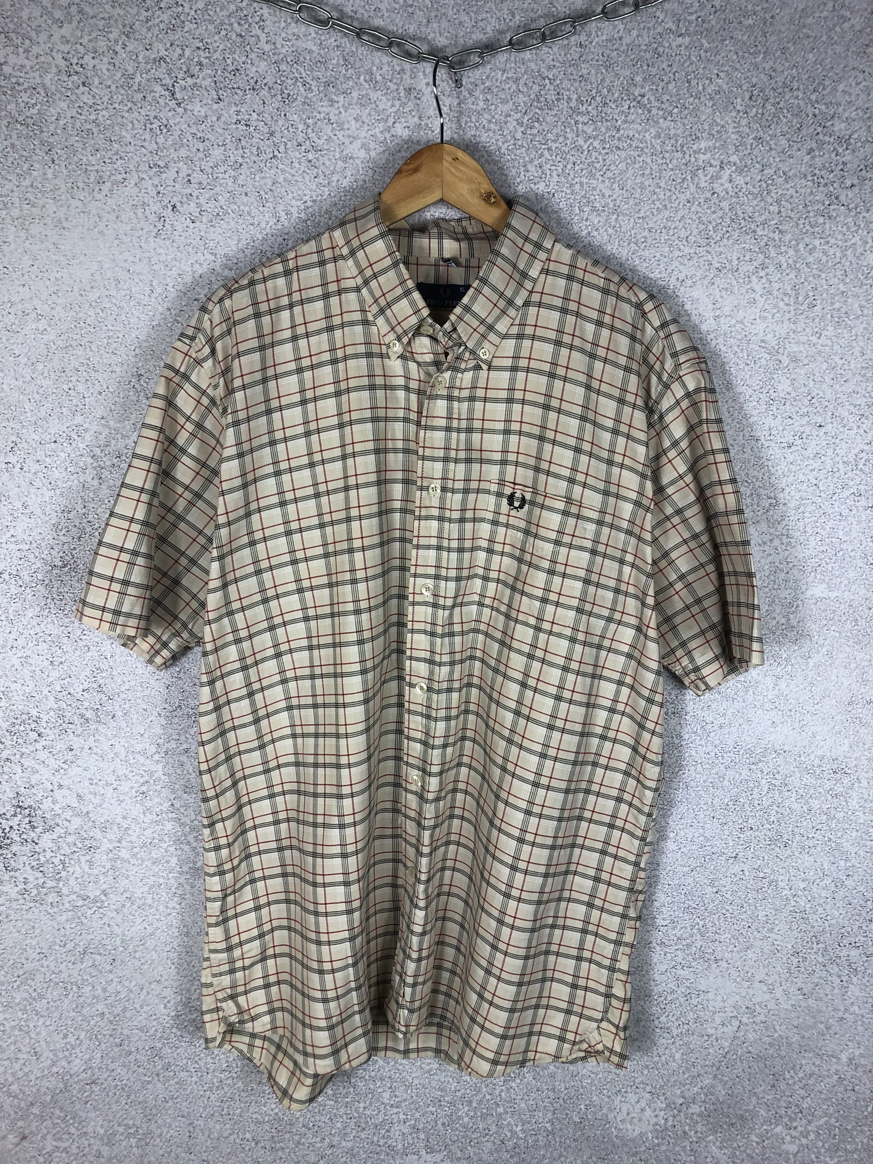 Fred Perry Fred Perry Vintage Check Shirt Button Up Short Sleeve Size US XL / EU 56 / 4 - 1 Thumbnail