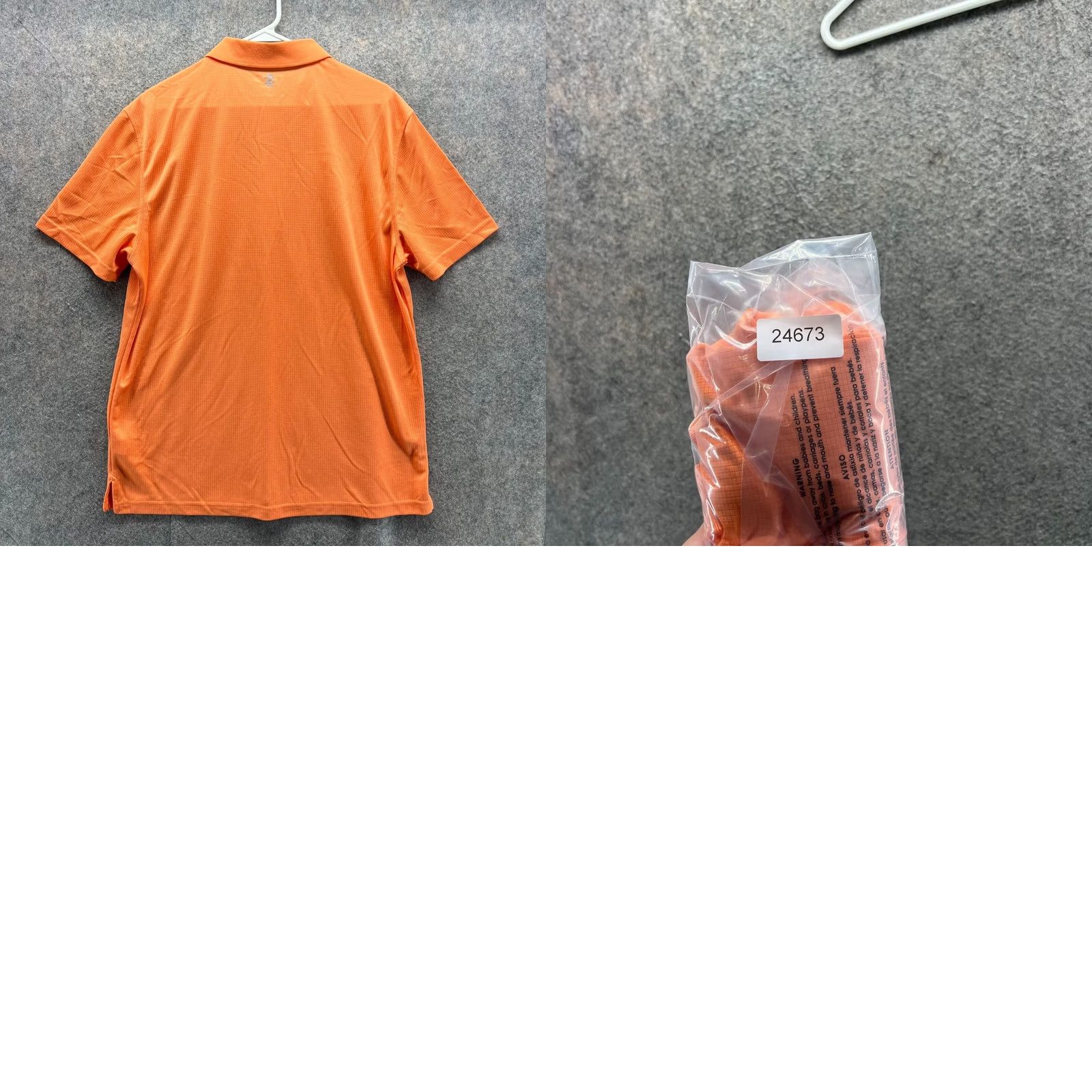 Izod IZOD Polo Shirt Men Large Orange Athletic Polyester Golf Golfer Performance Shirt Size US L / EU 52-54 / 3 - 9 Thumbnail