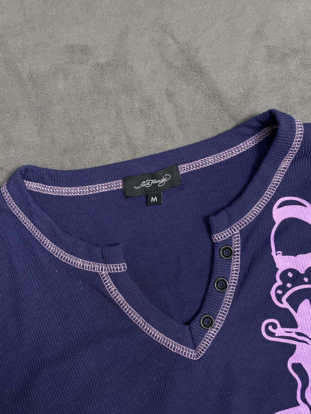 Ed Hardy Rare Ed Hardy Rose Graphic Top Thermal Long Sleeve Medium Size M / US 6-8 / IT 42-44 - 2 Thumbnail