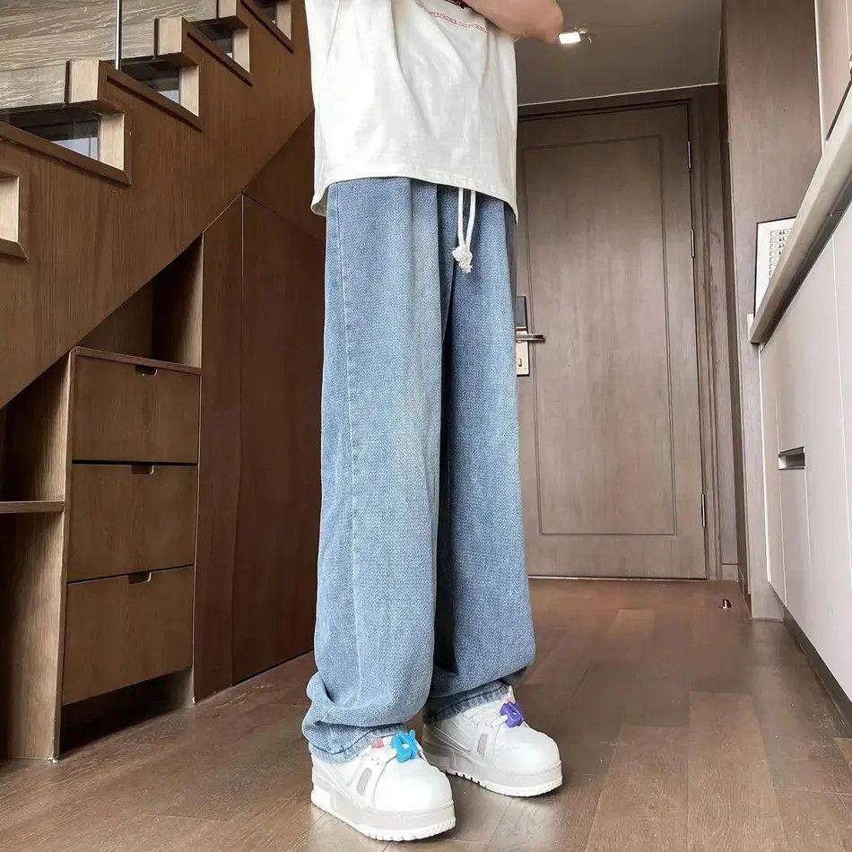 Japanese Brand Retro loose wide leg straight leg jeans Size US 32 / EU 48 - 2 Thumbnail