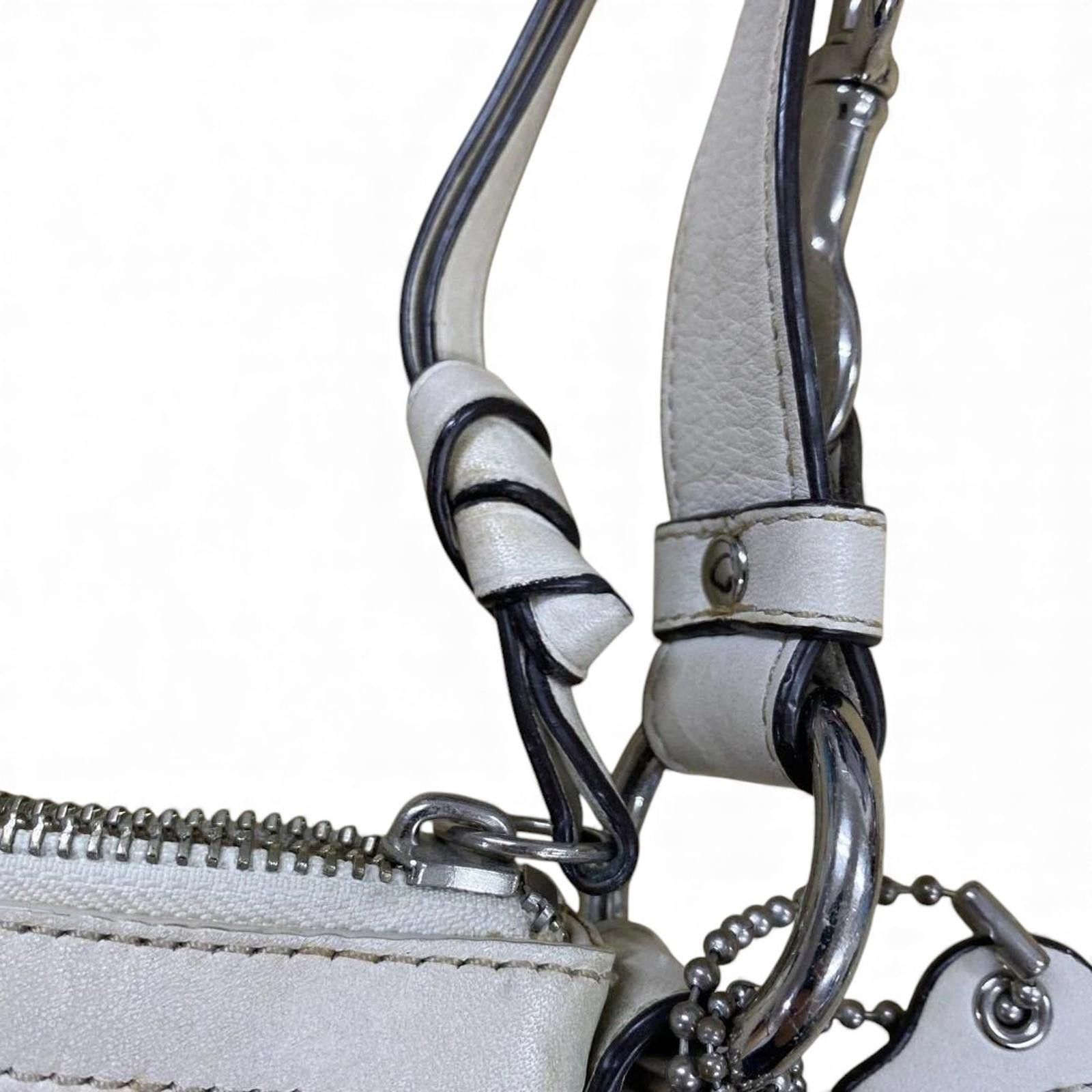 Coach Coach - Beige White Signature Canvas Shoulder Bag Size ONE SIZE - 3 Thumbnail