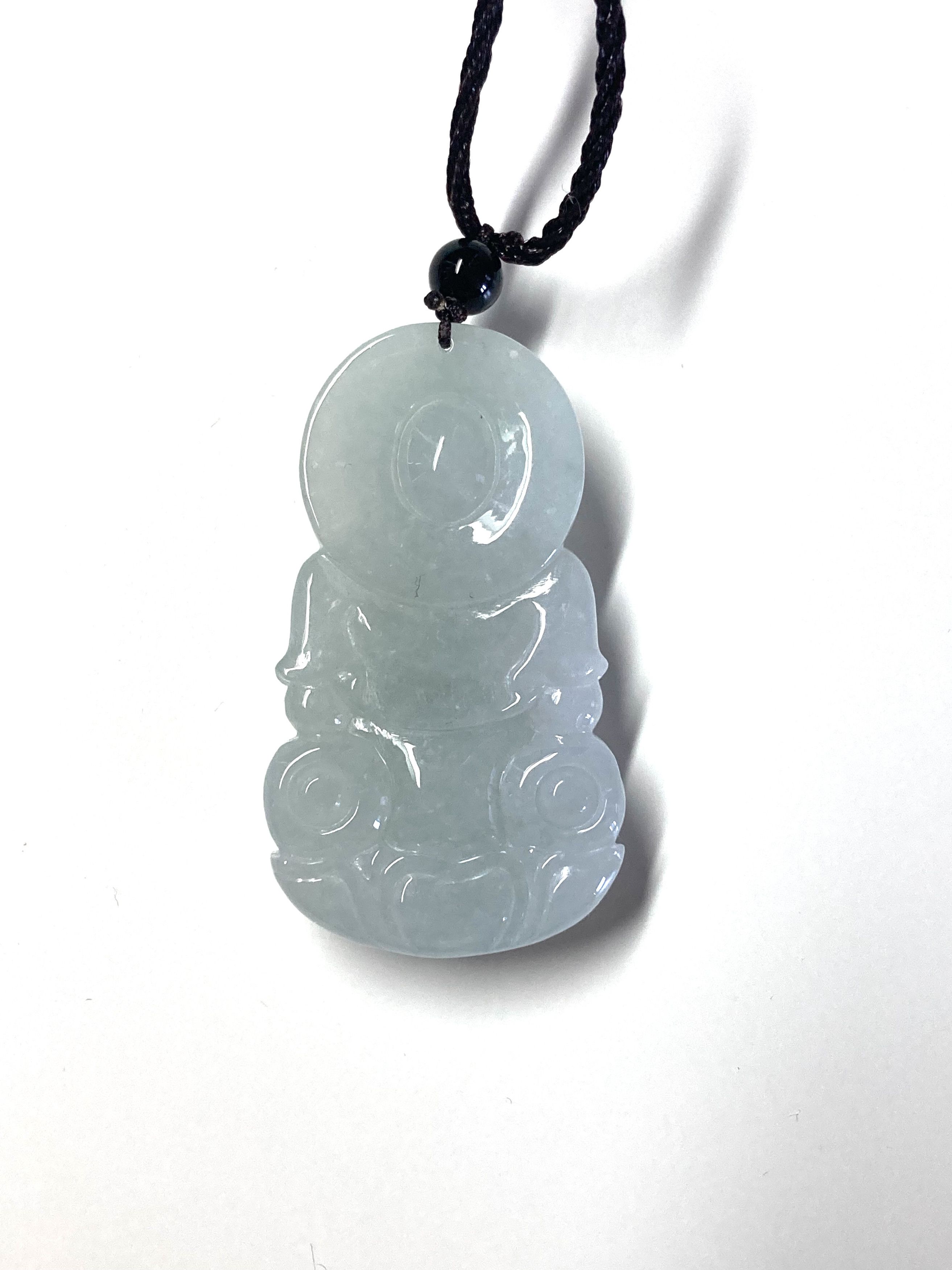 Other 60003 Certified Jadeite jade Green Guanyin kwan Yin Pendant Size ONE SIZE - 3 Thumbnail