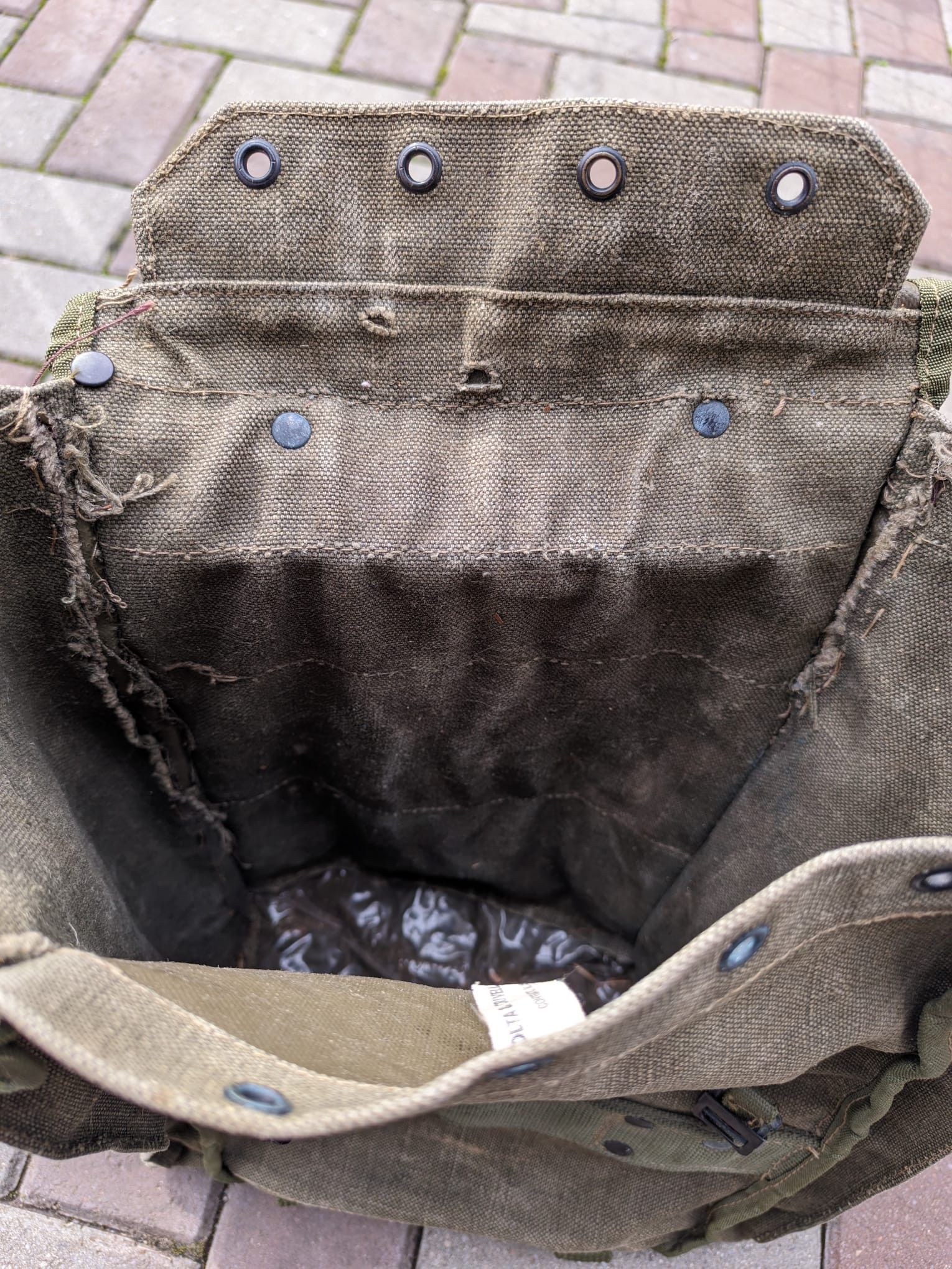 Vintage trashed destroyed vintage military backpack italy rare Size ONE SIZE - 8 Thumbnail