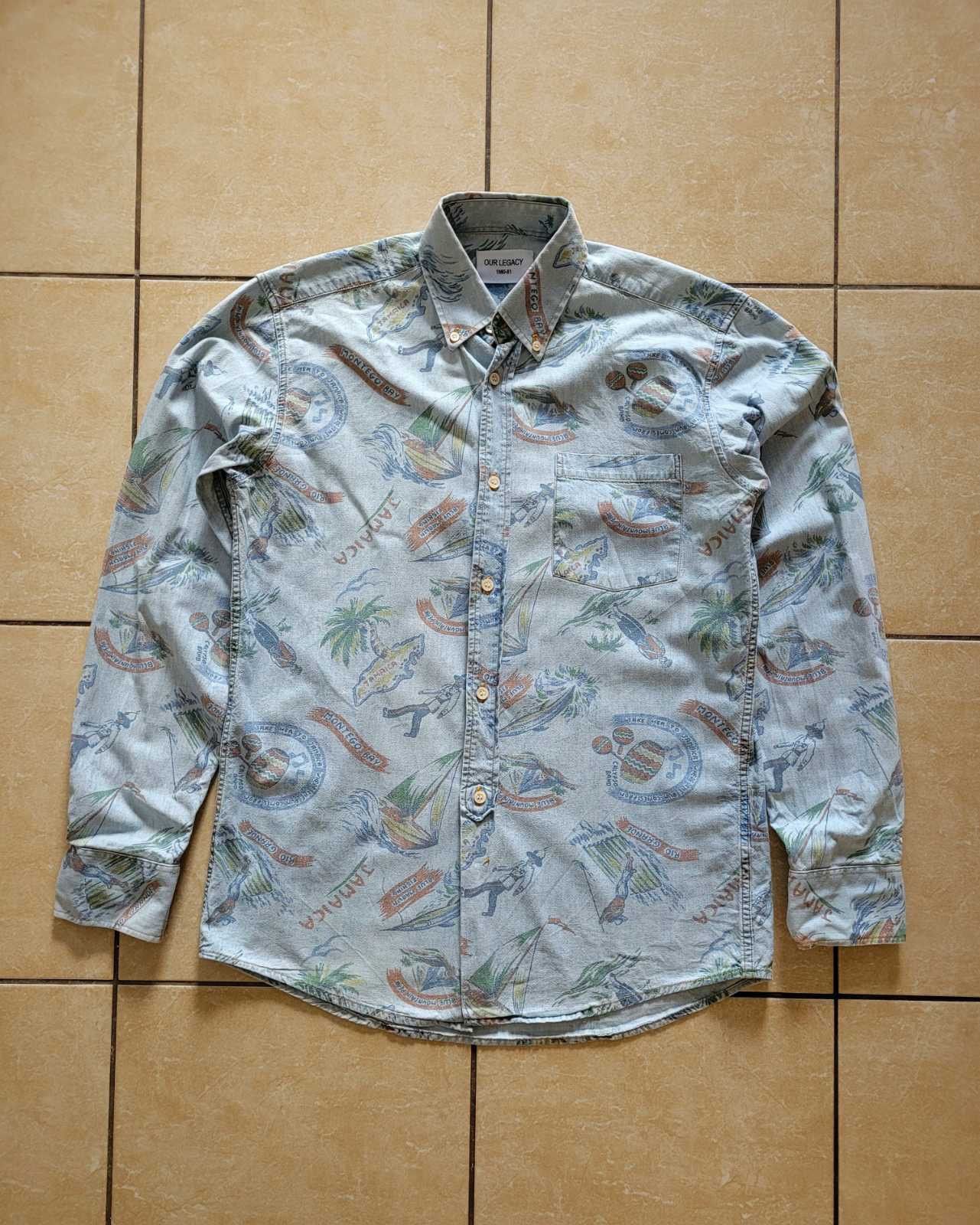 image of Our Legacy 1980-81 Jamaica Print Shirt, Men's (Size Medium)