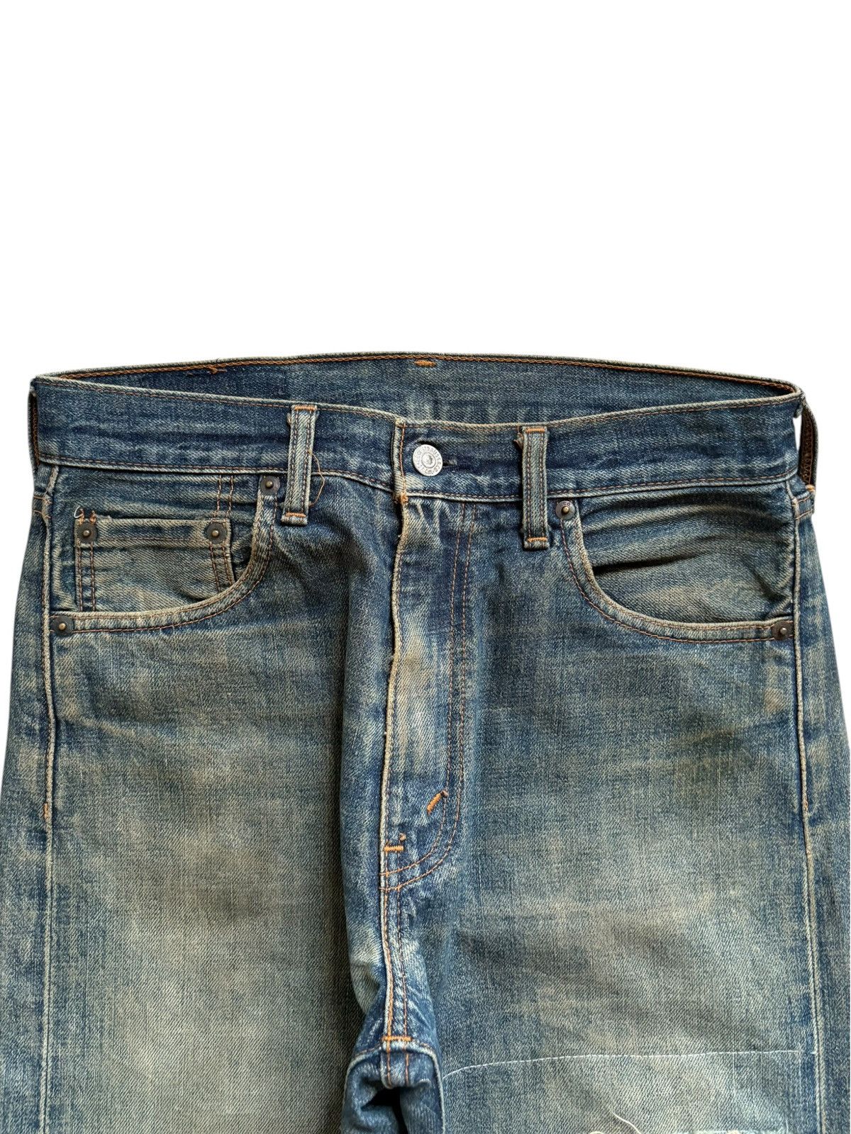 Levi's Vintage 80s Levis Big E Selvedge Rusty Mud Wash Loose Jeans Size US 29 - 5 Thumbnail