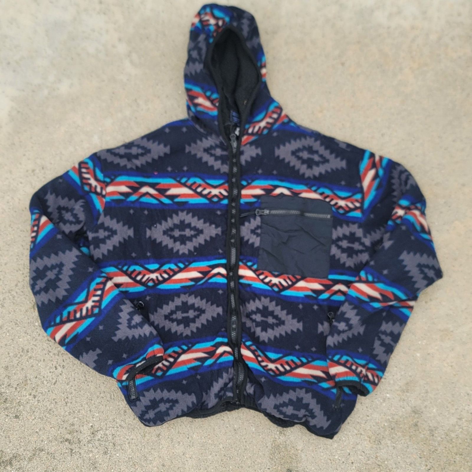 The Unbranded Brand Original Deluxe Sherpa-lined Full-Zip Aztec Tribal Hoodie Size US XL / EU 56 / 4 - 1 Thumbnail