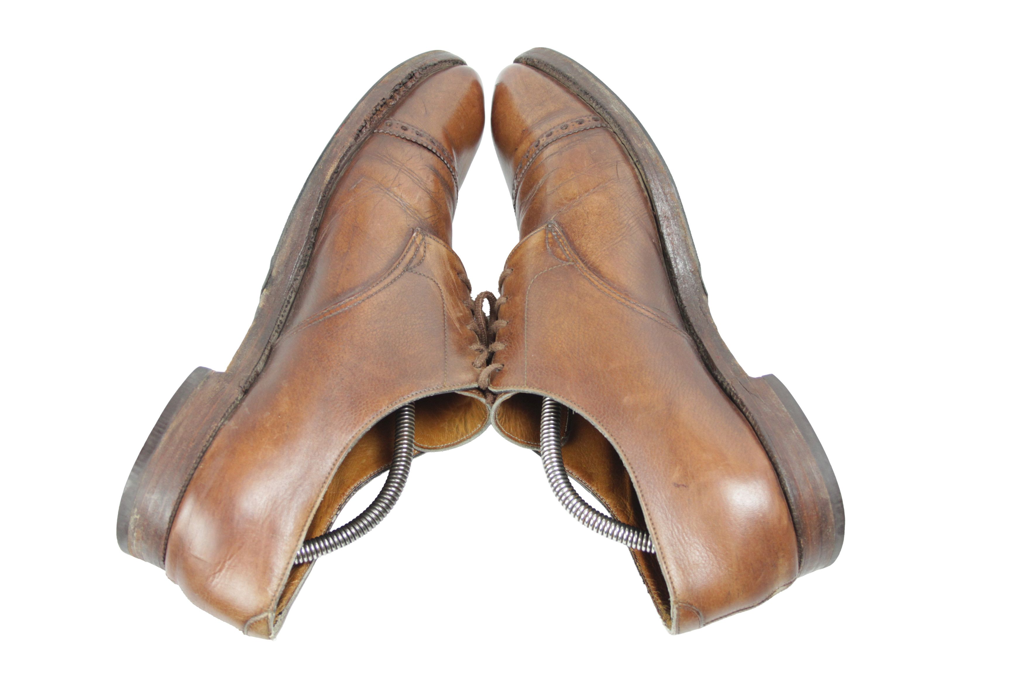 John Lobb 90S Bespoke 5-Eyelet Cap Toe Blucher Derby Vintage Size US 10.5 / EU 43-44 - 10 Thumbnail