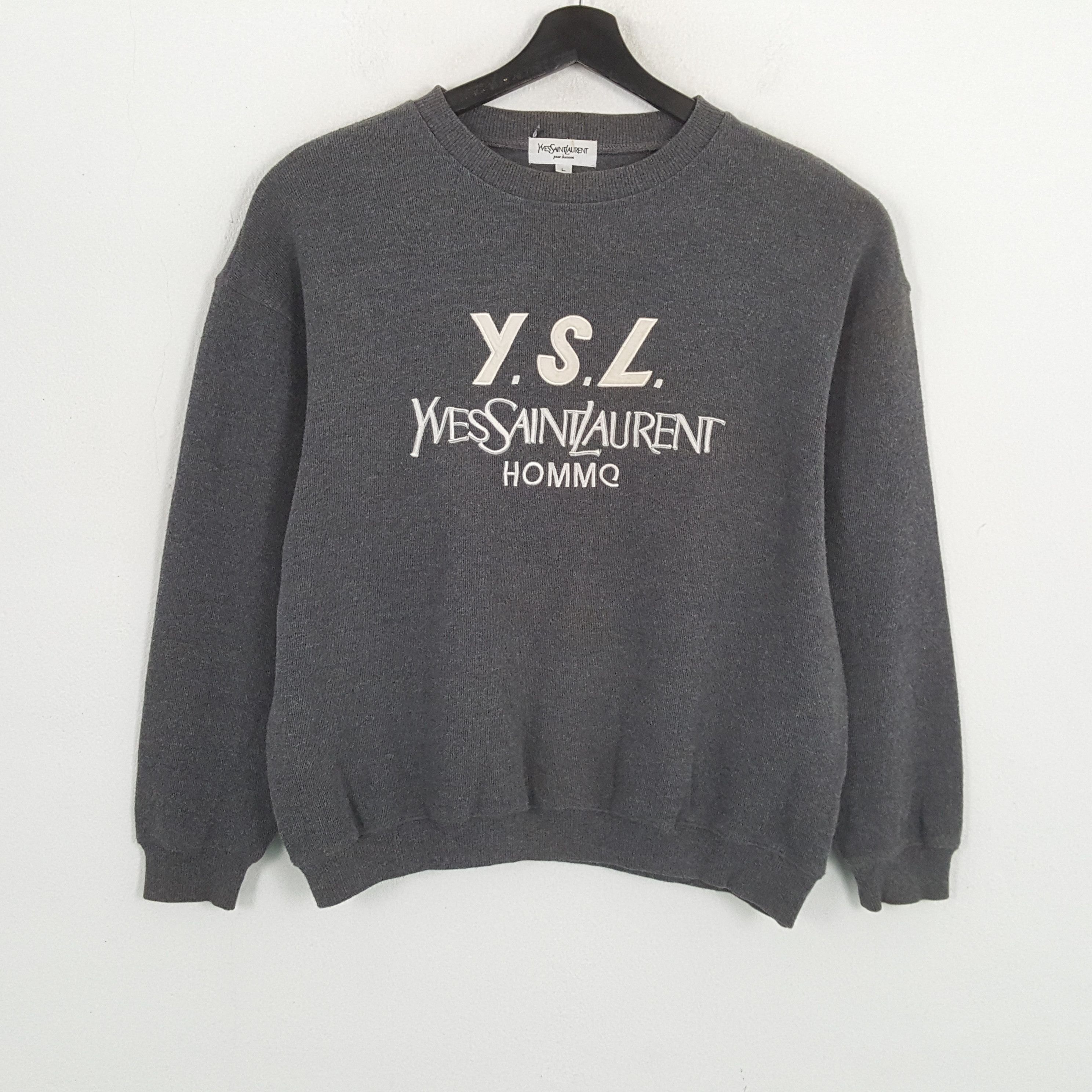 Yves Saint Laurent YVES SAINT LAURENT YSL Fashion Brand Spellout Sweatshirt Size US L / EU 52-54 / 3 - 1 Thumbnail