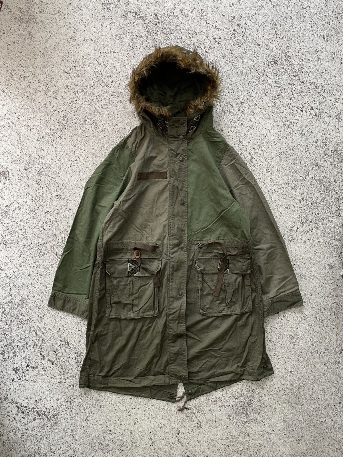 Other 2000s Titicaca - Fur Hoodie Unique Fishtail Parka Hippie Size US M / EU 48-50 / 2 - 2 Thumbnail