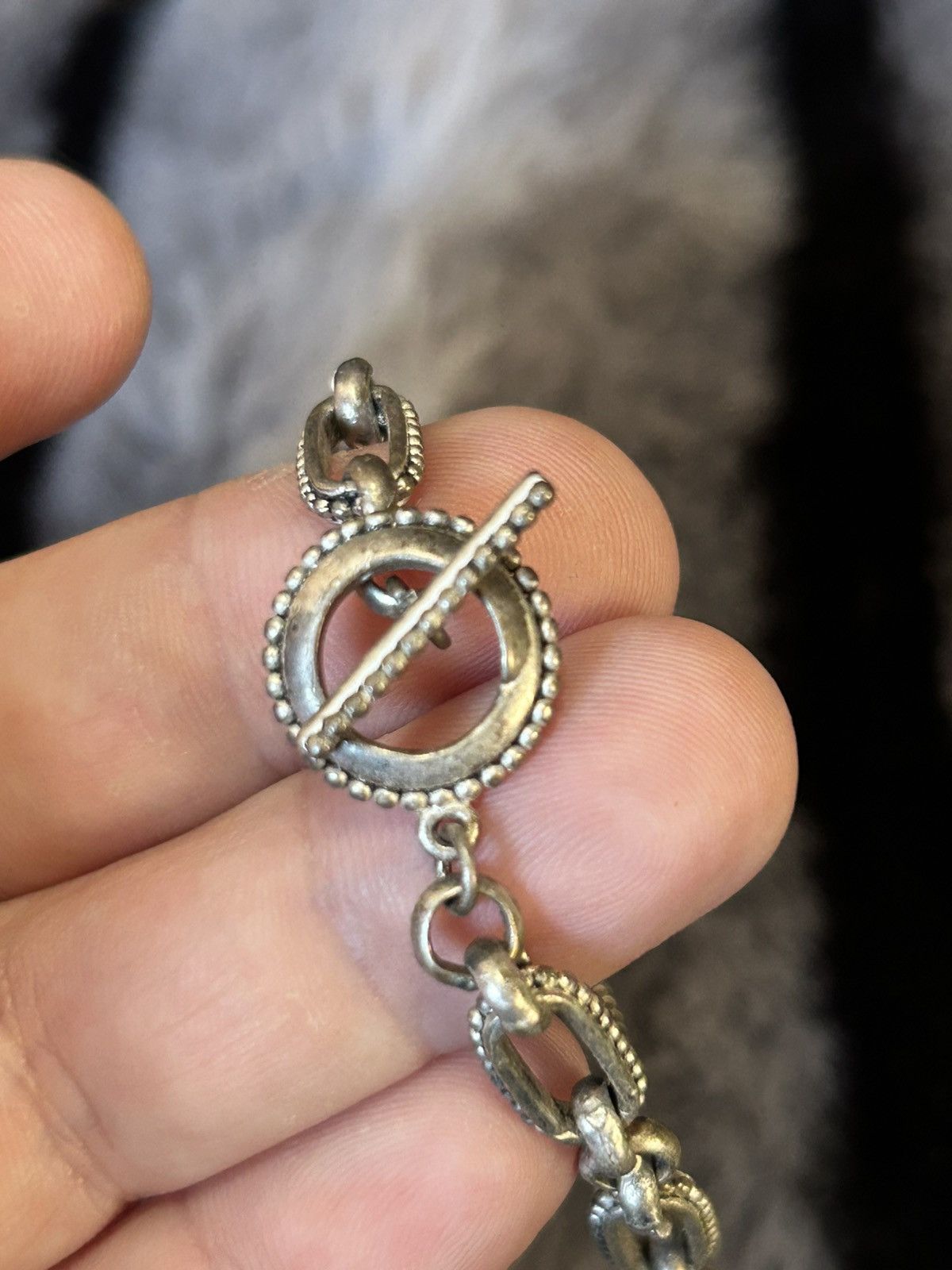 Jewelry Vintage antique silver tone paperclip link bracelet Size ONE SIZE - 5 Thumbnail