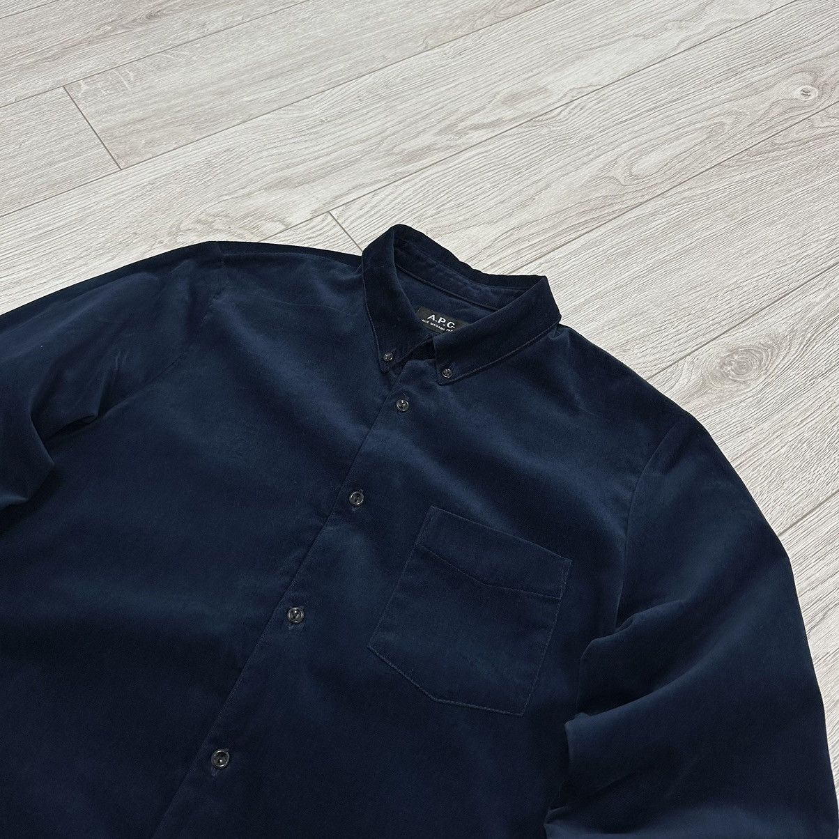 A.P.C. A.P.C. Classic Velour 1 Pocket Shirt Size US M / EU 48-50 / 2 - 6 Thumbnail