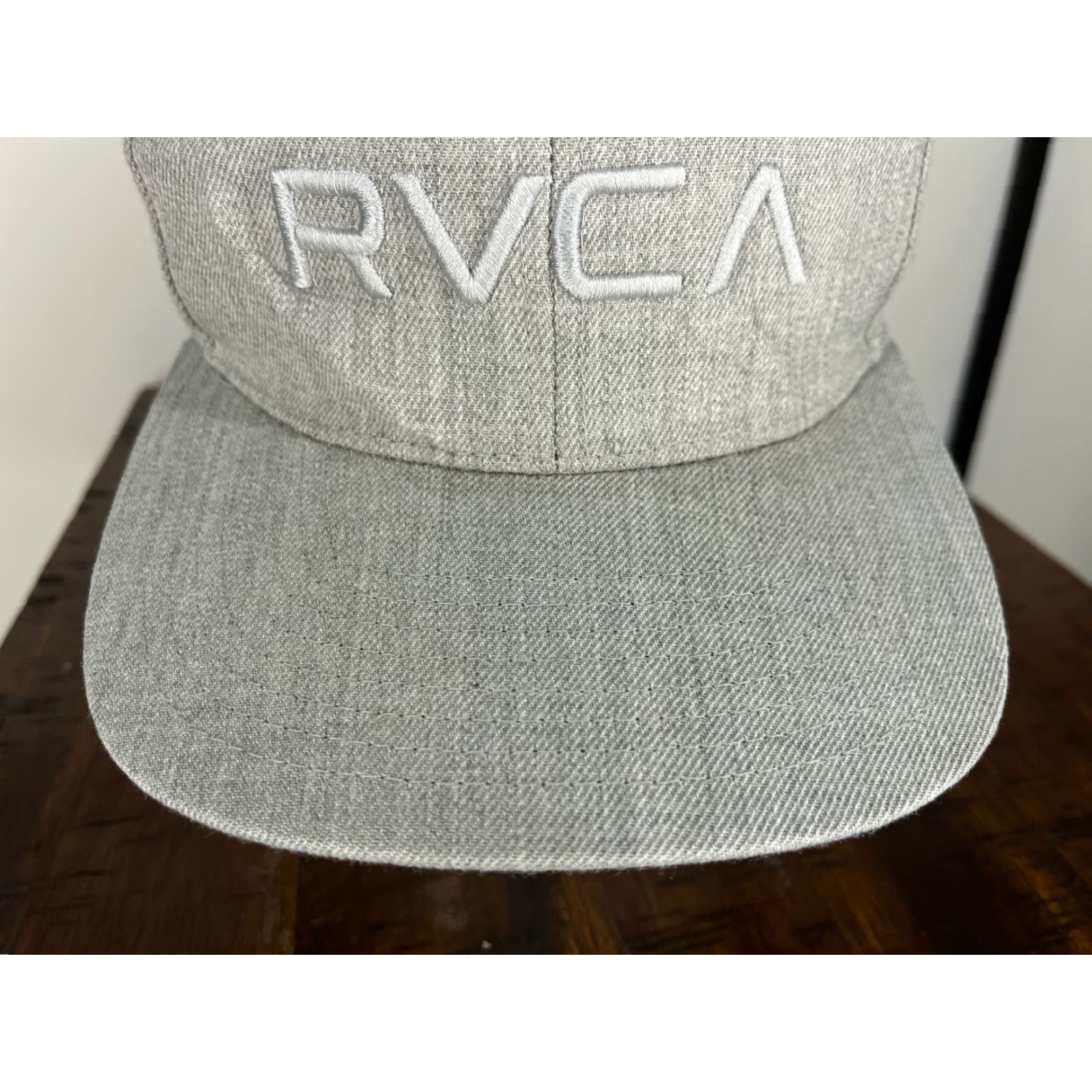 RVCA RVCA Hat Cap Snap Back Adult One Size Gray Embroidered Acrylic Wool Blend Skate 90s, Beach Mens Size ONE SIZE - 3 Thumbnail
